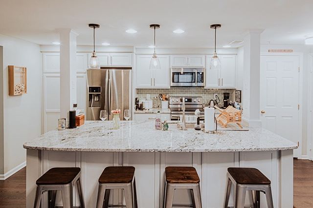 A fresh and modern kitchen renovation from a Baltimore condo.&nbsp; A priority for us when we started this project was to make the island more efficient, but we didn&rsquo;t want the kitchen to feel closed off.

We couldn&rsquo;t be happier with how 