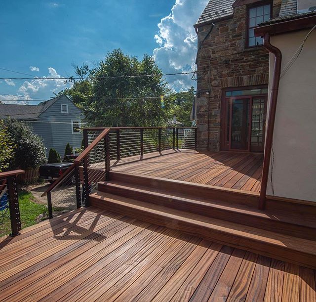 Just about deck season! We fell in love with this custom #sapele deck we completed for a client last summer in Towson. Check out our website for before and after photos from this project and if you are looking to transform your outdoor space, reach o