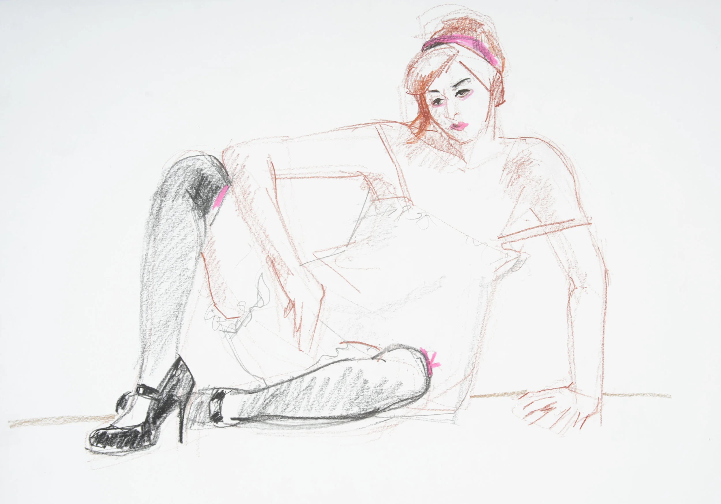 coloured pencil, graphite on paper A2