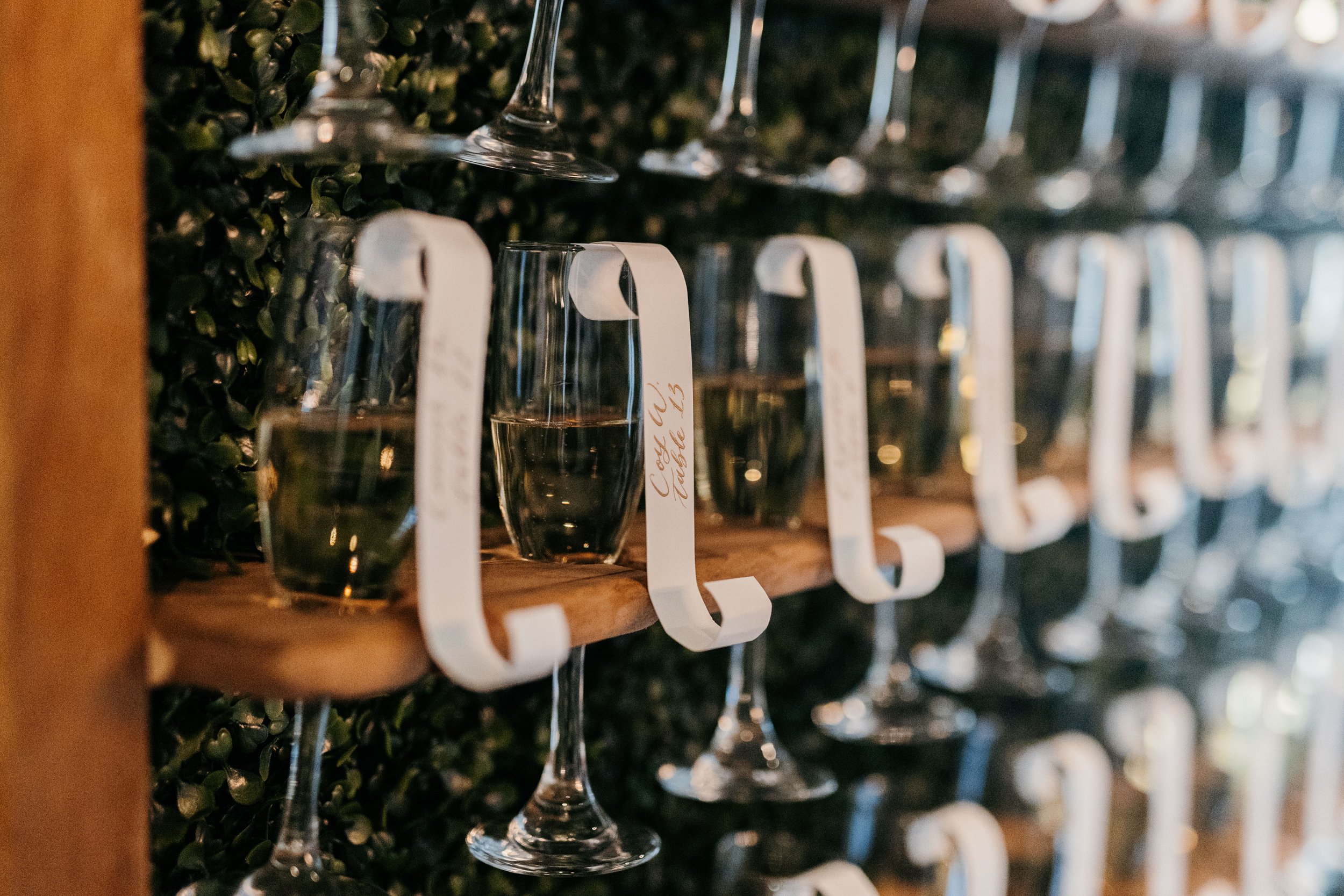 wedding champagne wall