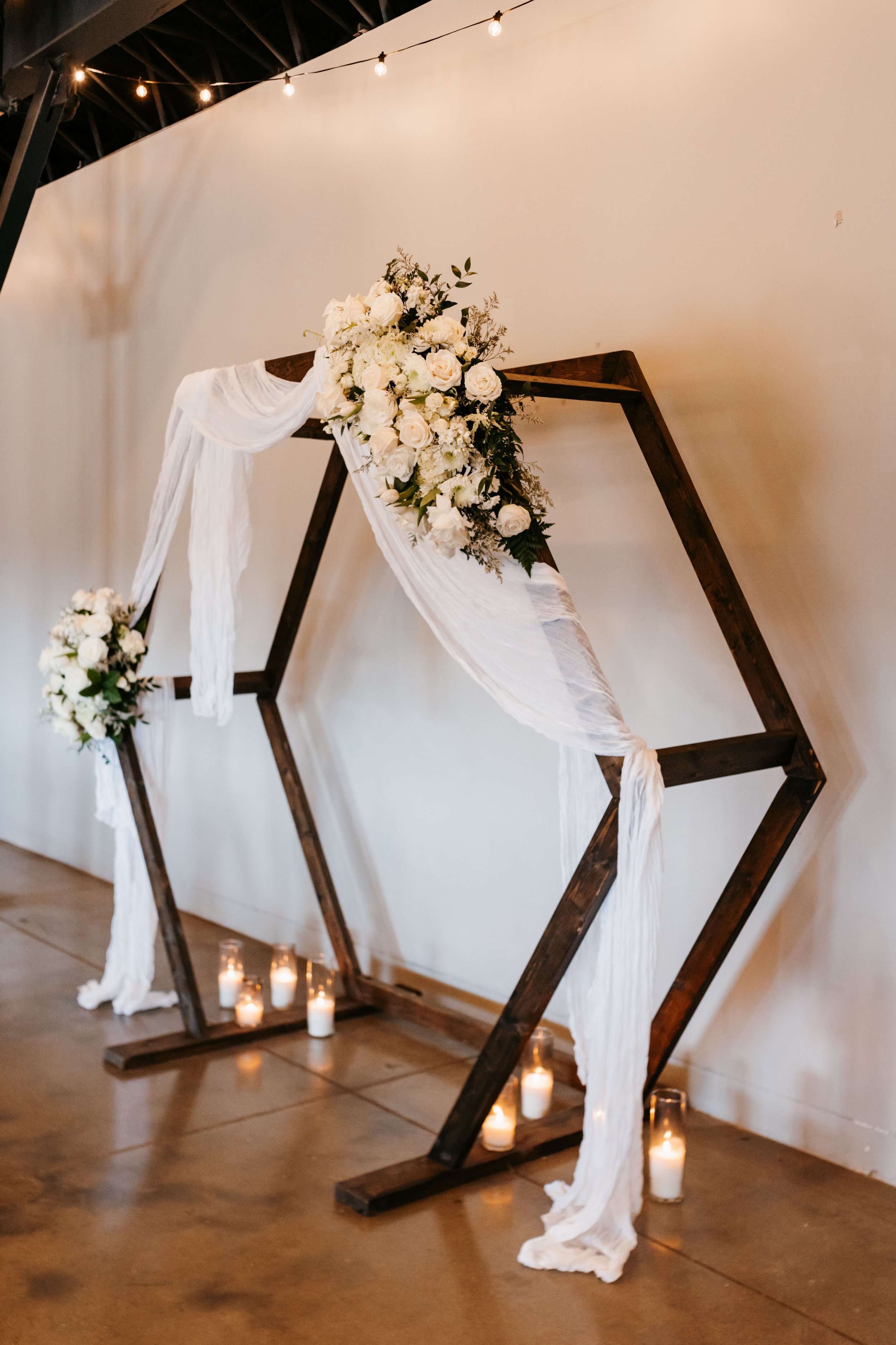 wedding arch and florals