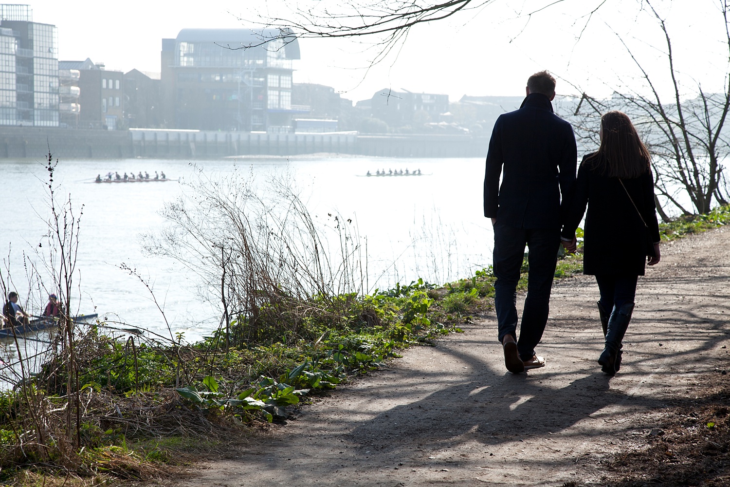 Hammersmith Bridge Engagement Photoshoot on the First Day of Spring