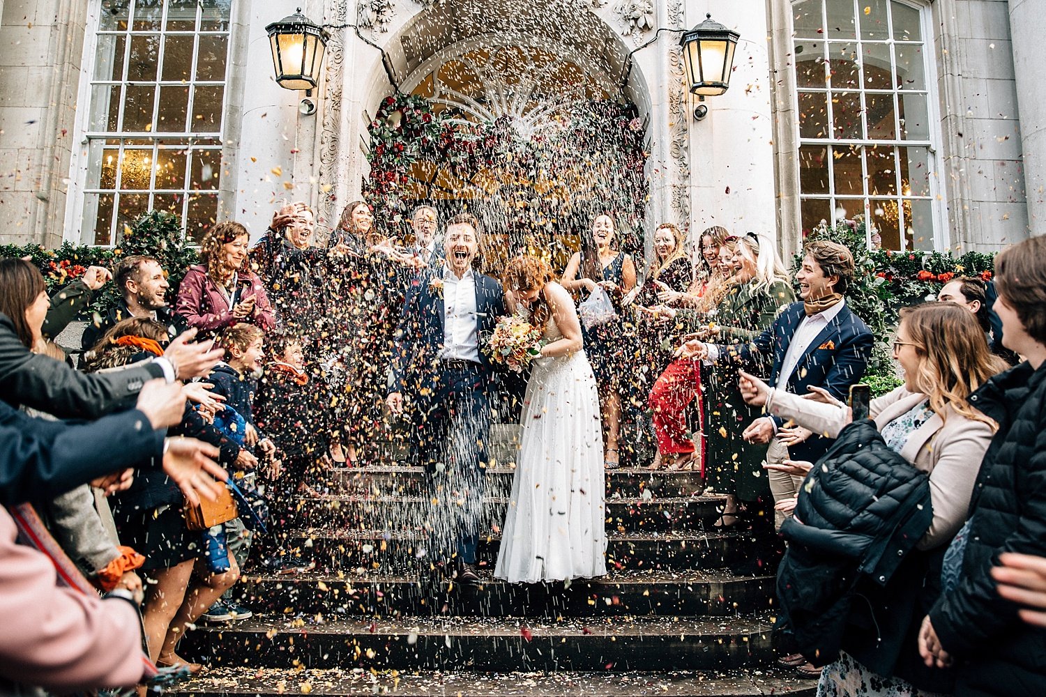 COLOURFUL CONFETTI WEDDING AT Chelsea Old Town Hall  