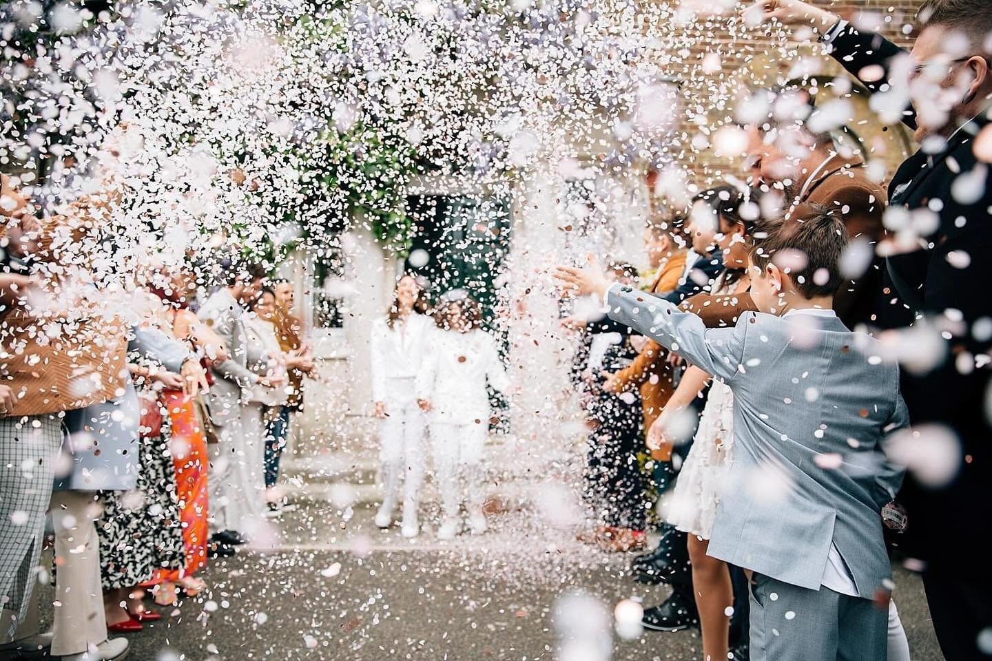 Alicia &amp; Renata, just married!

venue @morden_park_house 

#weddingdress #weddingday #twobrides #londonwedding #mordenparkhouse #lgbtq #lgbtqwedding #bride #brides #instawedding #confetti #documentaryweddingphotography #citywedding #londonwedding