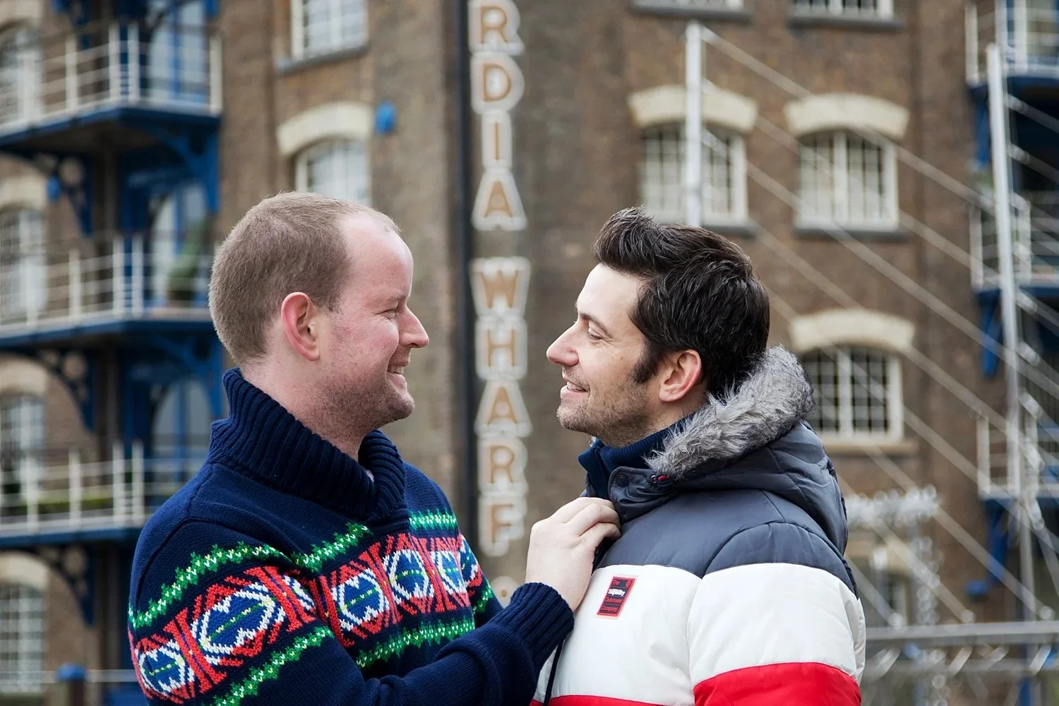 Gay couple engagement photography in London