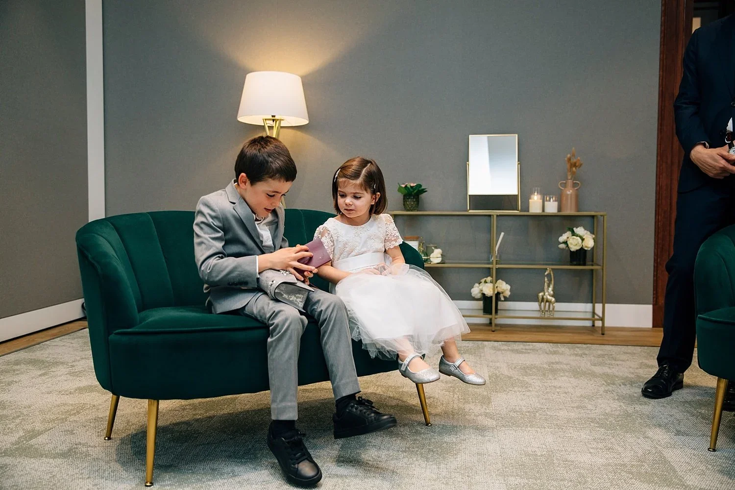 Children at an intimate wedding ceremony at Camden Town Hall