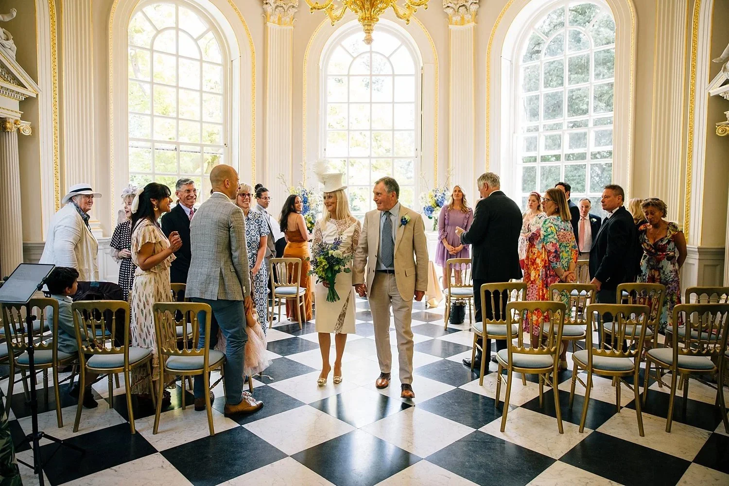 Wedding ceremony in the Octagon Room at Orleans House Gallery, Twickenham