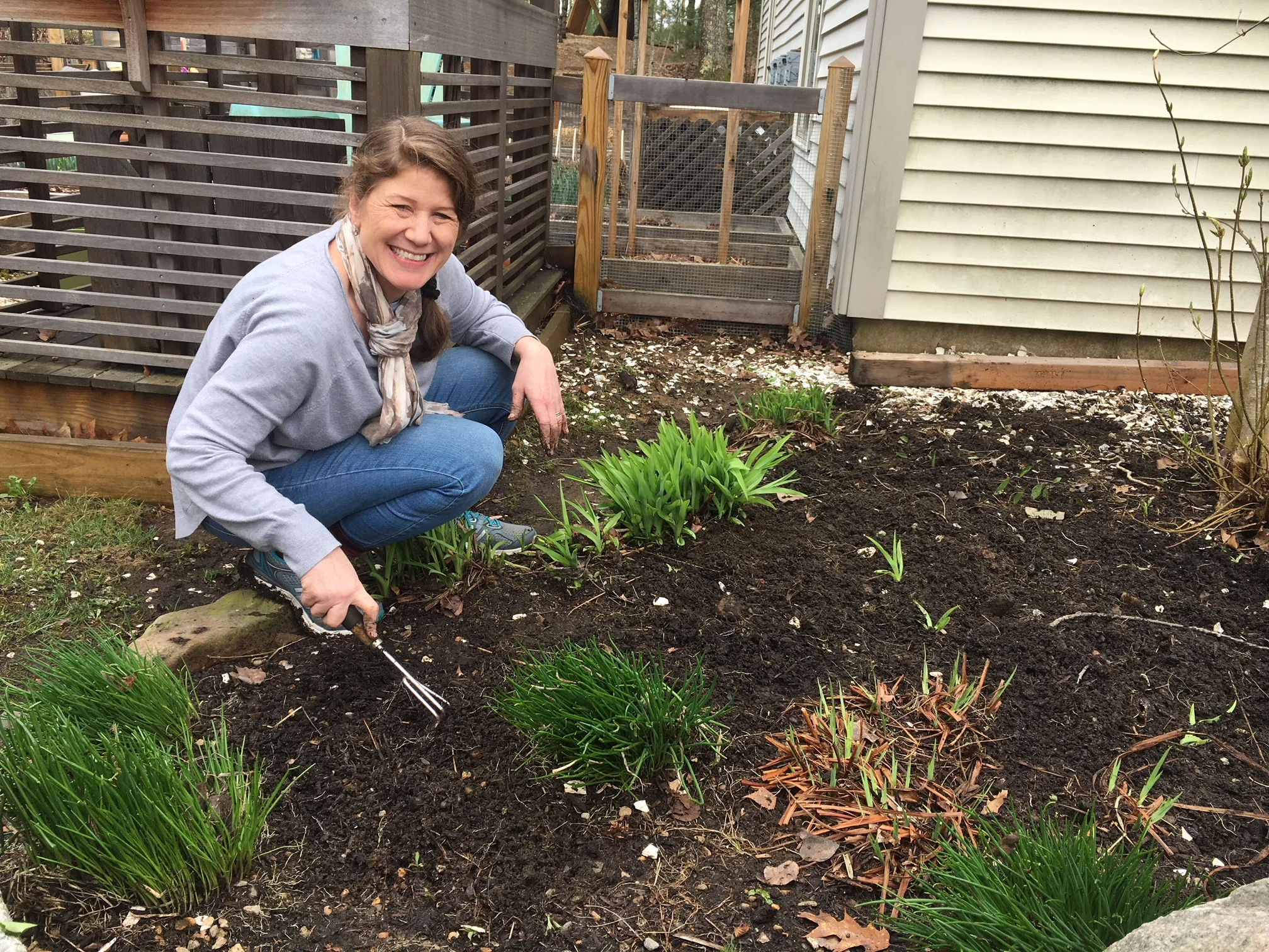  Alica, our Head of School, loves to get her hands dirty in the school garden. 