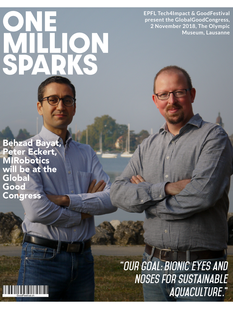      

 
   Behzad Bayat and Peter Eckert strive to contribute to a healthier environment by inventing and introducing modular, man-packable inspection and monitoring robots into aquaculture and environmental monitoring. 
 






















    