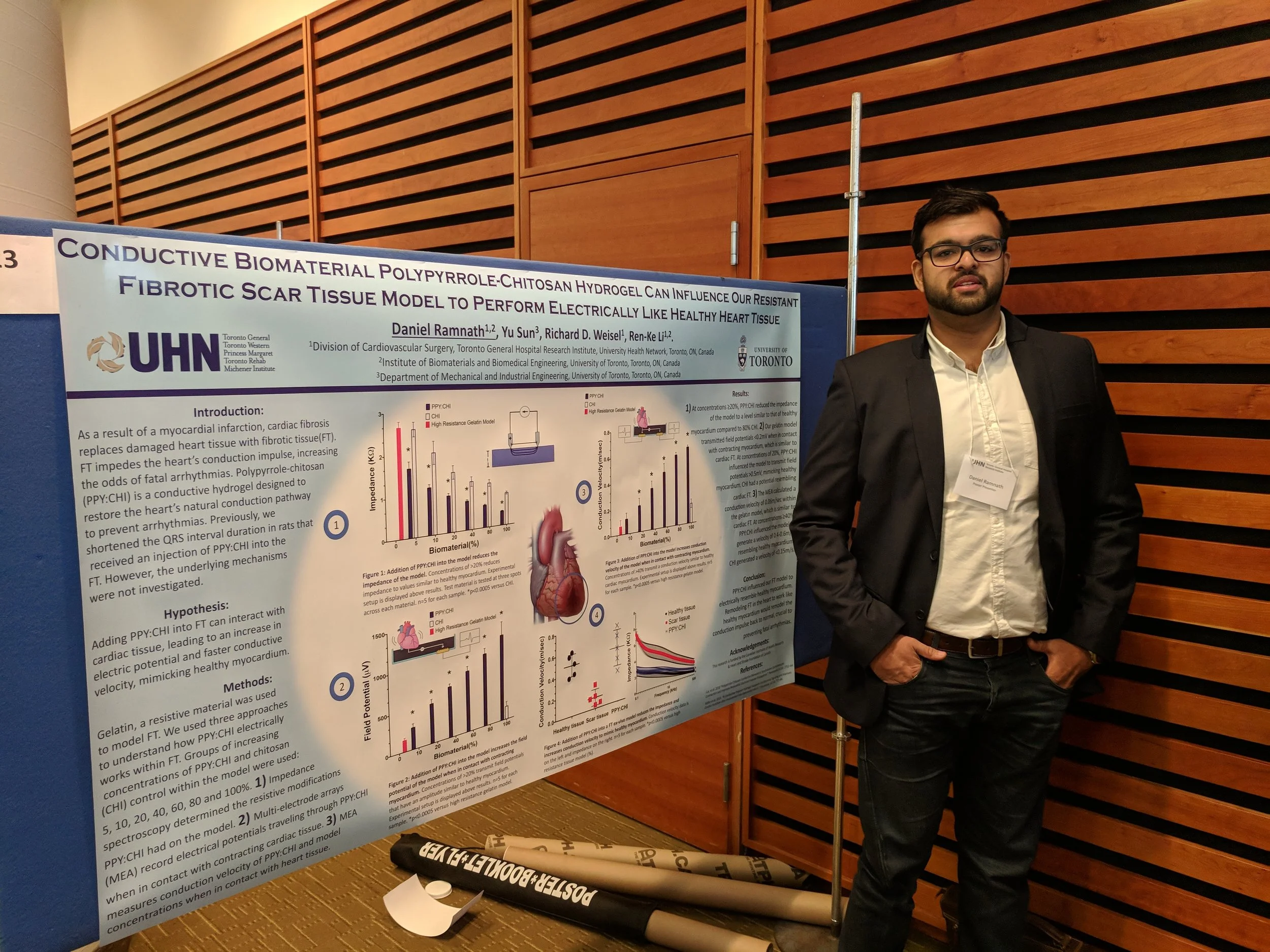 Dan presenting his poster at the annual TGHRI Research Day (October 17, 2018).