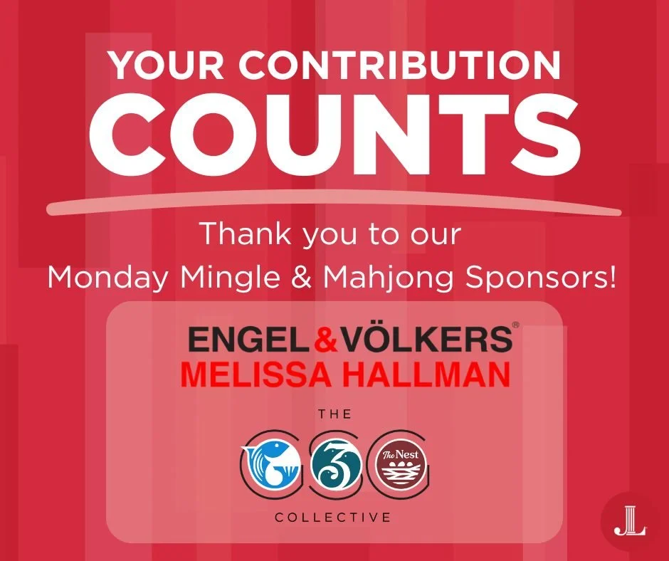 π« Your contribution counts! π«
A huge thank you to our Monday Mingle & Mahjong sponsors —Melissa Hallman @ssihallman  with Engel & Völkers, and @threelittlebirdsssi Three Little Birds — for supporting the Junior League of t