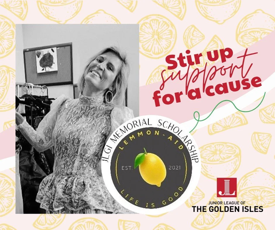 Join us, TOMORROW, Friday, October 31, 2025, at 1605 Demere Road for our annual Lemmon-Aid Stand benefiting the Lemmon-Aid Memorial Scholarship!

This special scholarship honors the life and legacy of Shannon Lemmon, a beloved JLGI member and high sc