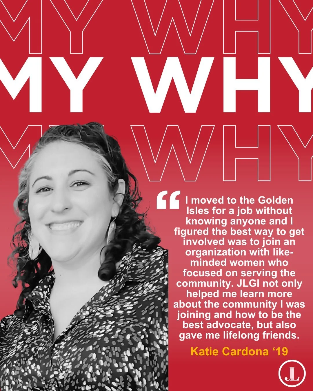 ✨ My Why with Katie Cardona, Junior League of the Golden Isles Treasurer-Elect.
&ldquo;I moved to the Golden Isles for a job without knowing anyone and I figured the best way to get involved was to join an organization with like-minded women who focu