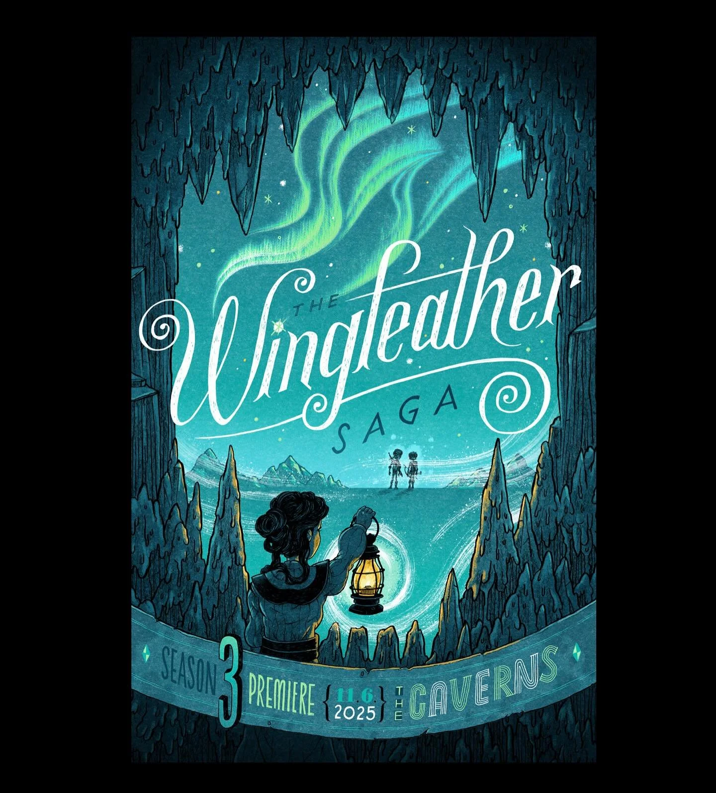 ❄️Happy @wingfeathersaga season three premiere night. ❄️I was asked to do this poster and screen graphics for the debut event tonight at @thecavernstn - thanks to the team at Shining Isle and of course @andrewpetersonmusic for his amazing stories. Yo