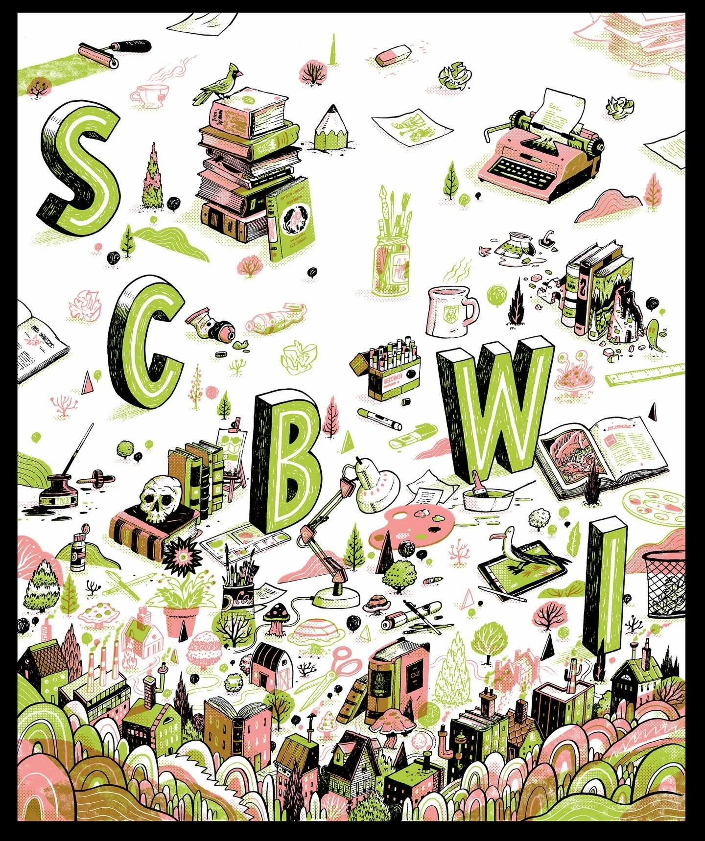 If you are going to the Bologna Book Fair - go take a pic with my new booth graphic for the wonderful @scbwi folks. @bolognachildrensbookfair 🎨