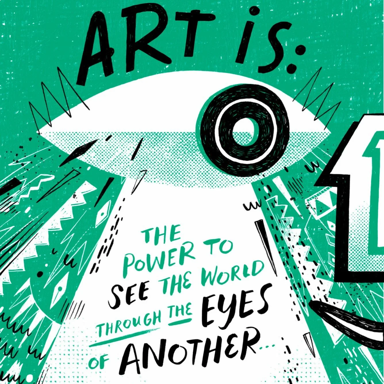 Art is the power to see the world through the eyes of another &hellip; what will you help the world see? #100Things #drawing #sketchbook