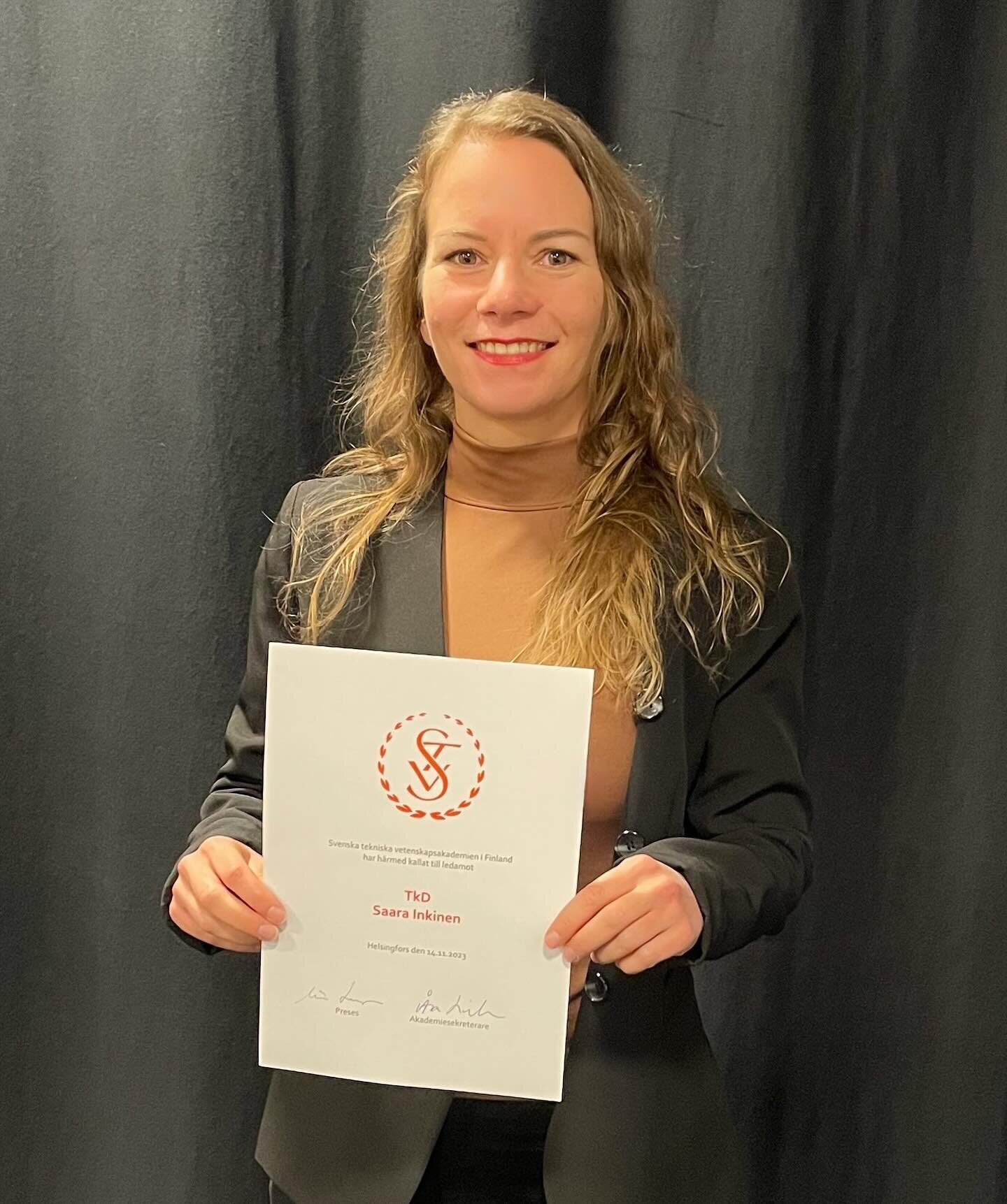I was recently invited to become a member the Swedish Academy of Engineering Sciences in Finland (STViF). Humbled for this recognition and looking forward to contributing to the development of the Finnish science ecosystem together with STViF in the 