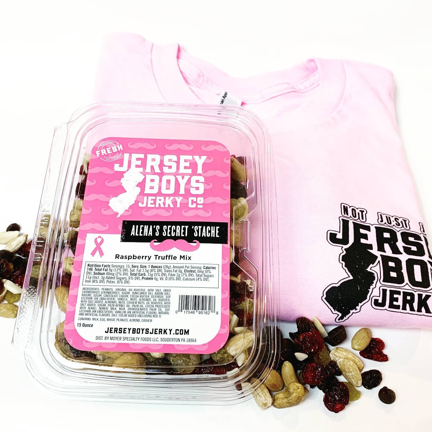 In honor of Alena Donio Lombardelli, Jersey Boys Jerky is humbled to introduce this new trail mix to you in her name. 

Please take a moment to read the full release. 

#breastcancerawareness #savethetatas🎀  #alenassecretstache #cancersucks #breastc