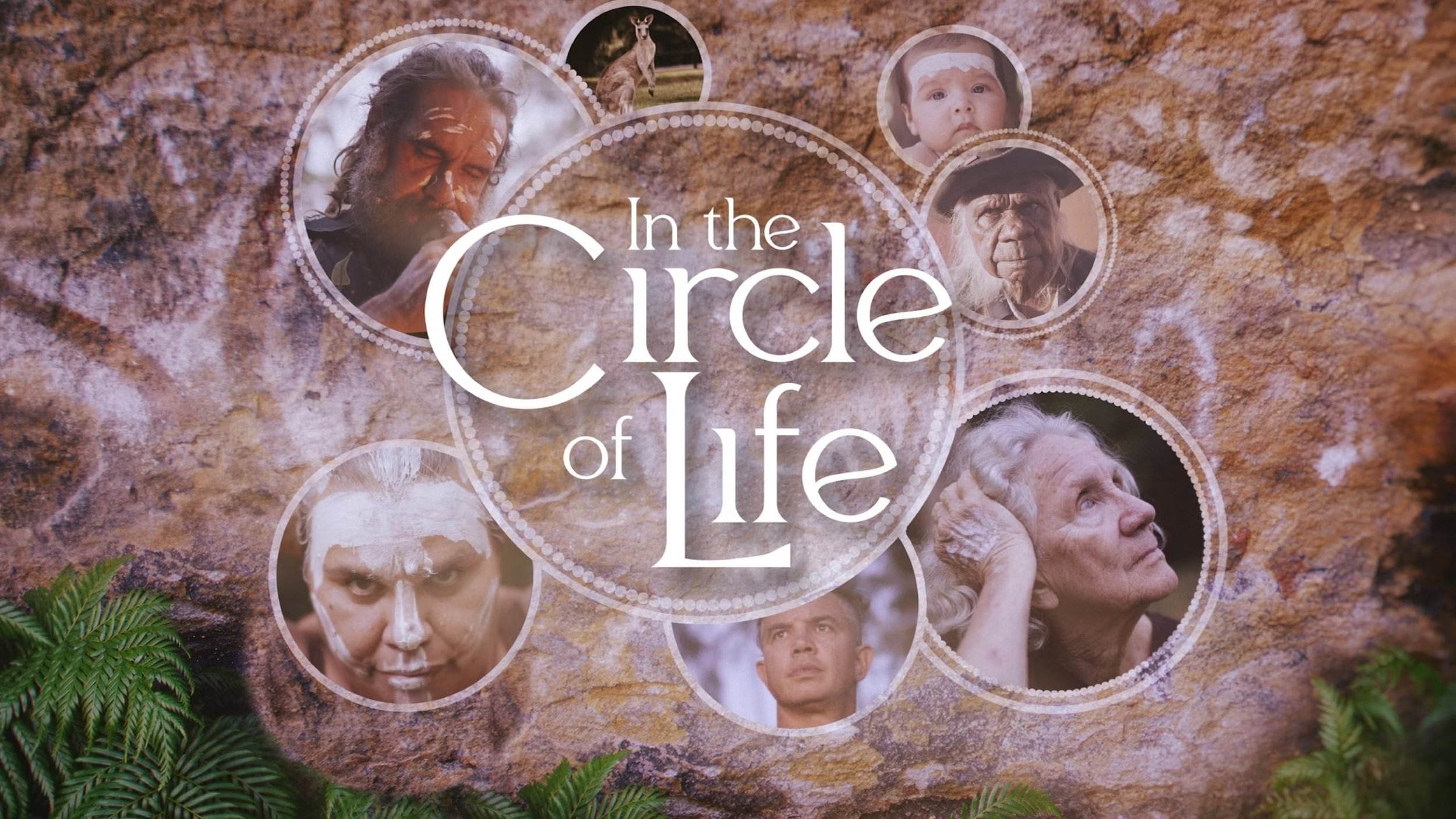 Movie poster for "In The Circle of Life" featuring photos of black, native, white, asian, and latin people of all ages. Click for tickets.