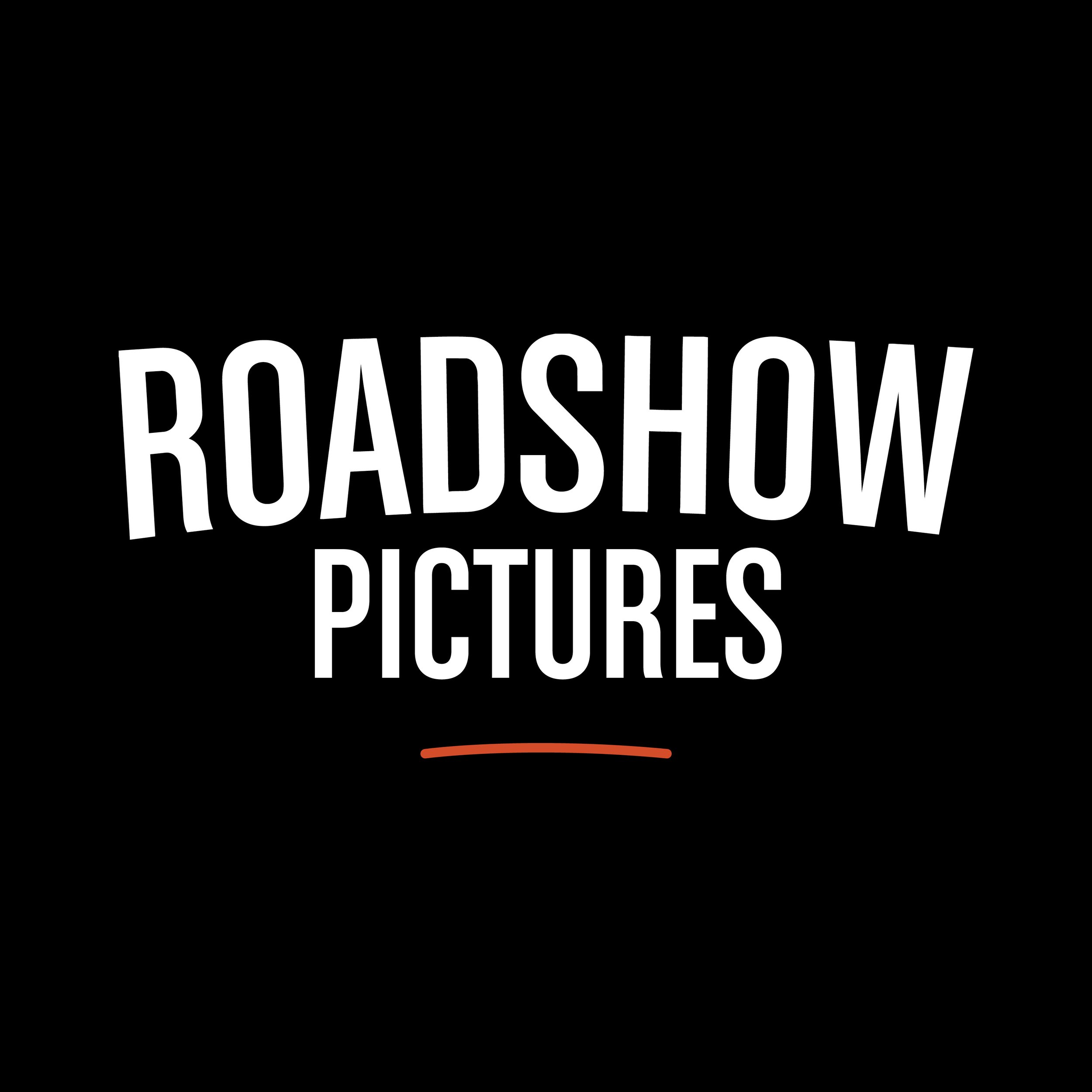 Roadshow Pictures in white with a red line below it. Click for ticket info.