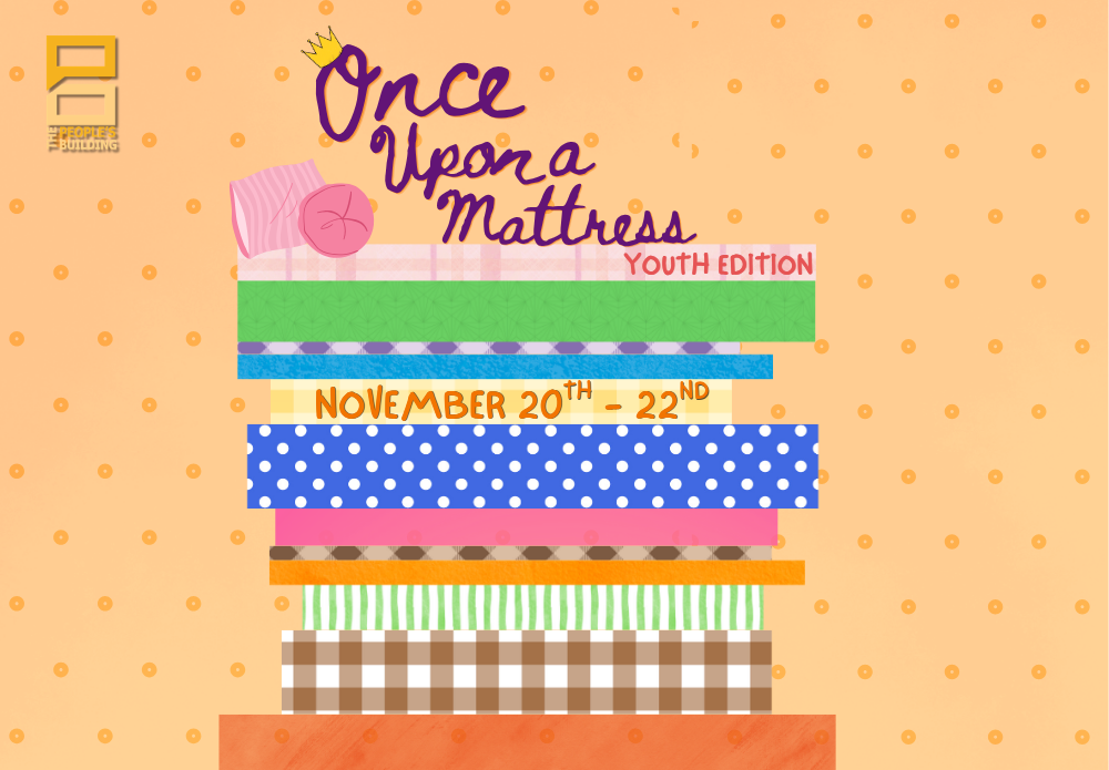 A graphic of mattresses of different designs and colors piled up on each other. "Once Upon a Mattress: Youth Edition, Nov 20 - 22". Click for more info.