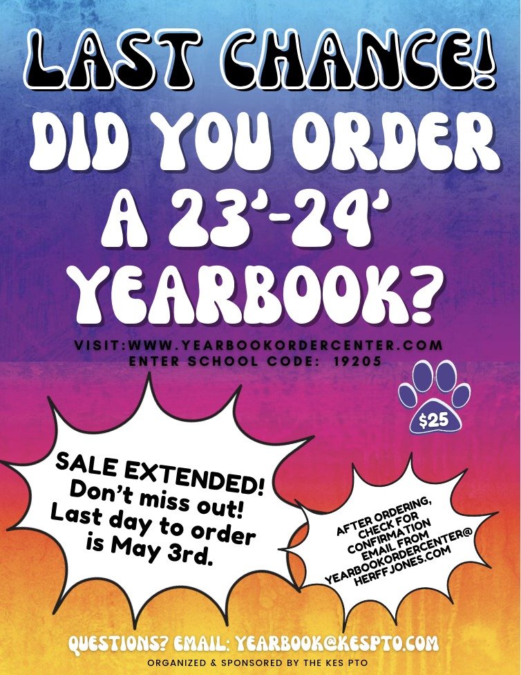 🎶 It's me, hi! I'm the one who hasn't ordered my yearbook, it's me!

Hey, Taylor fans and everyone else! This is your VERY last chance to order your yearbook. Don't get stuck with &quot;Blank Space&quot; regrets when everyone else has a book full of