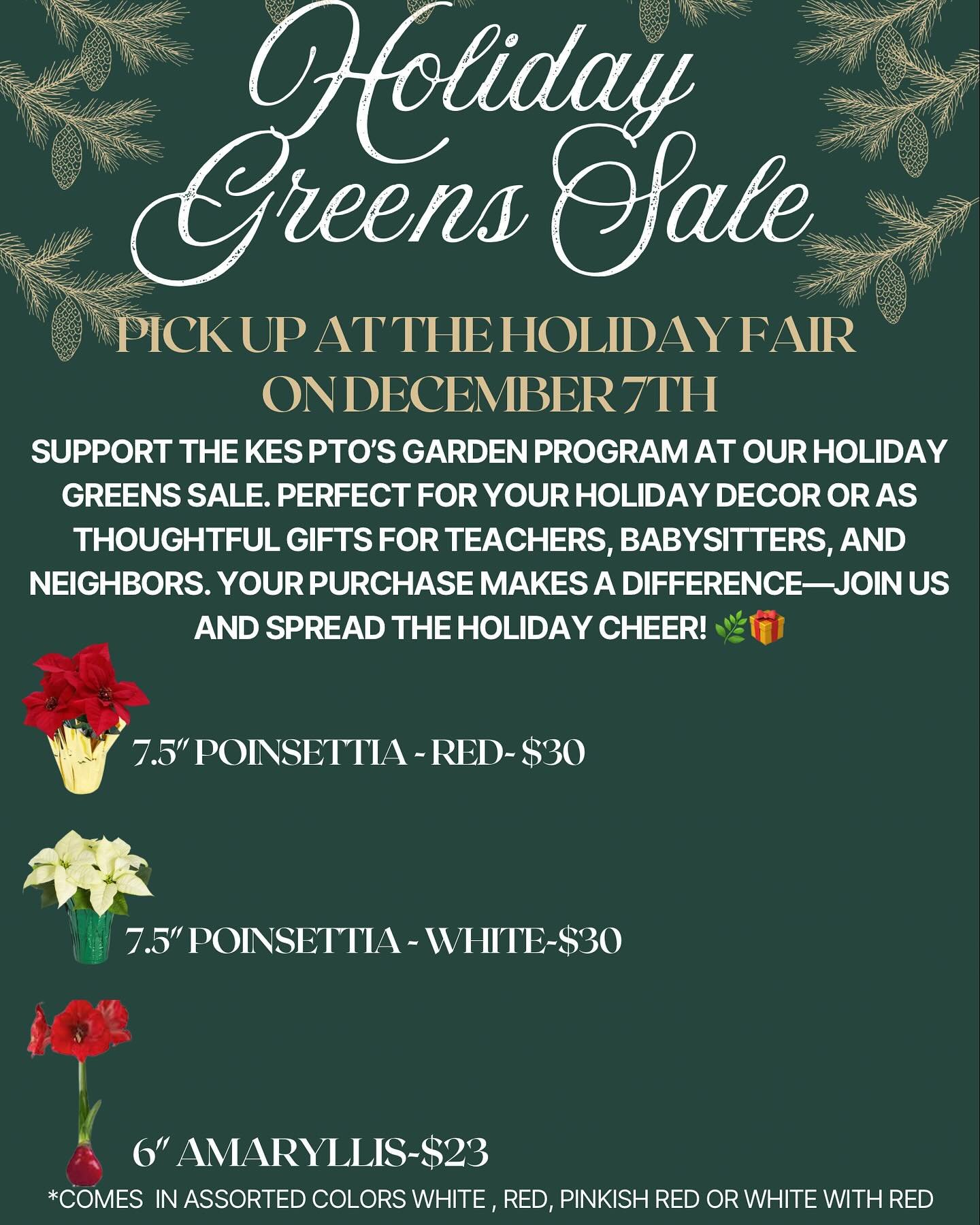 We hope everyone had an amazing Thanksgiving! 🦃🍂 Now that the holidays are here, it&rsquo;s time to spread some cheer&mdash;and we&rsquo;ve got the perfect way to do it! 🎄✨

Our Holiday Greens Sale is live, and these stunning poinsettias (red or w
