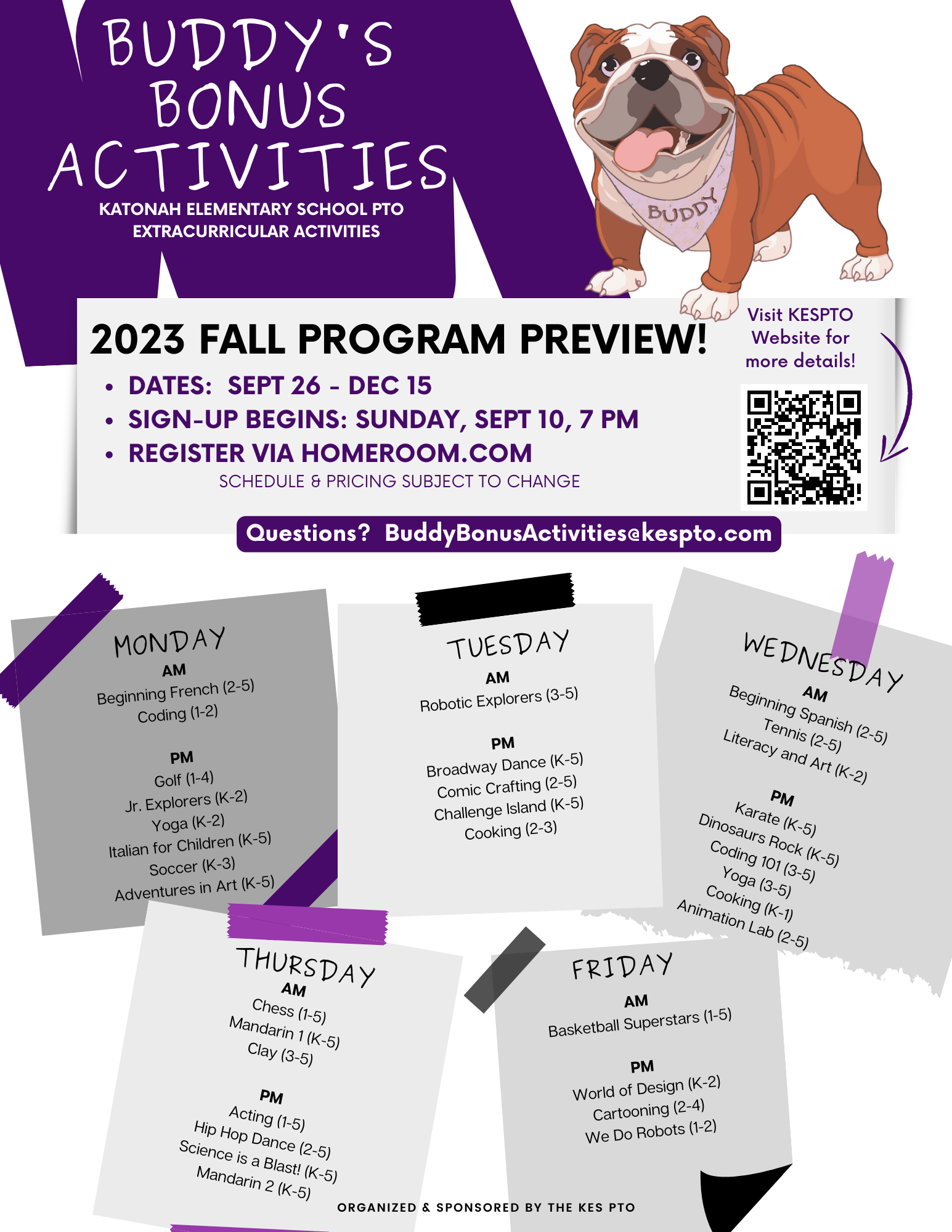 Sign-Up for Buddy's Bonus Activities! — Katonah Elementary School PTO