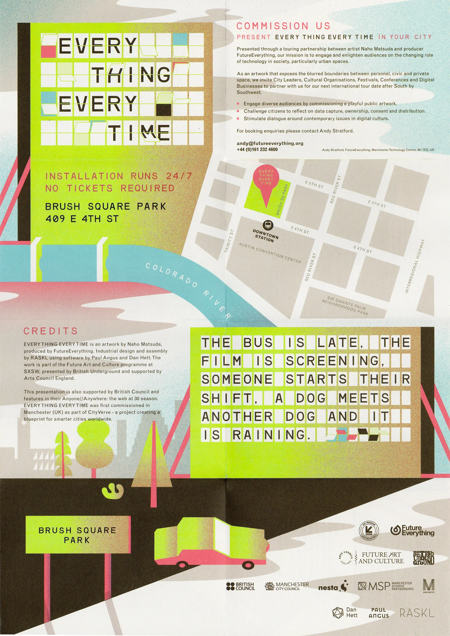 Every Thing Every Time – SXSW Leaflet