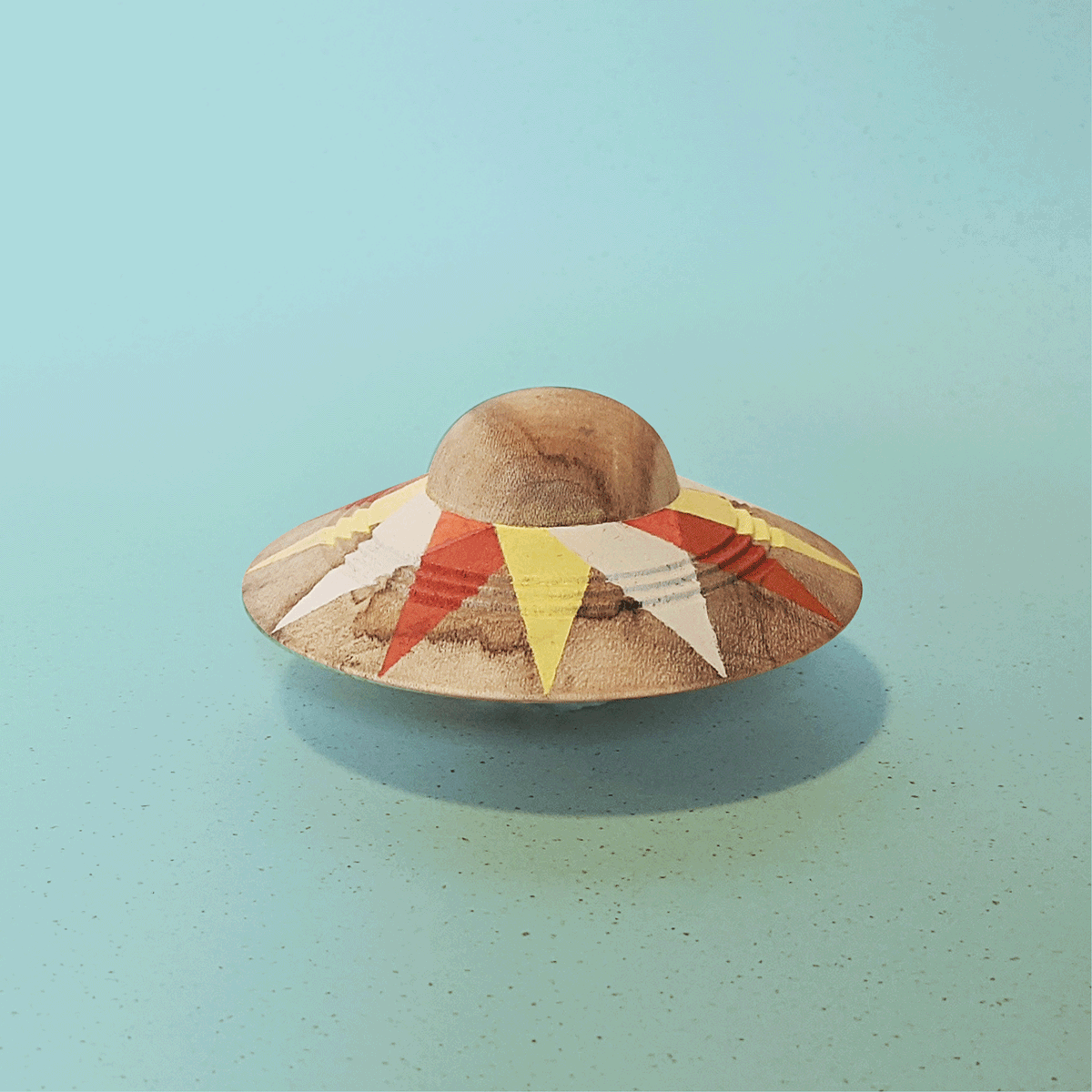 Press Print Shop - Wooden UFO Model