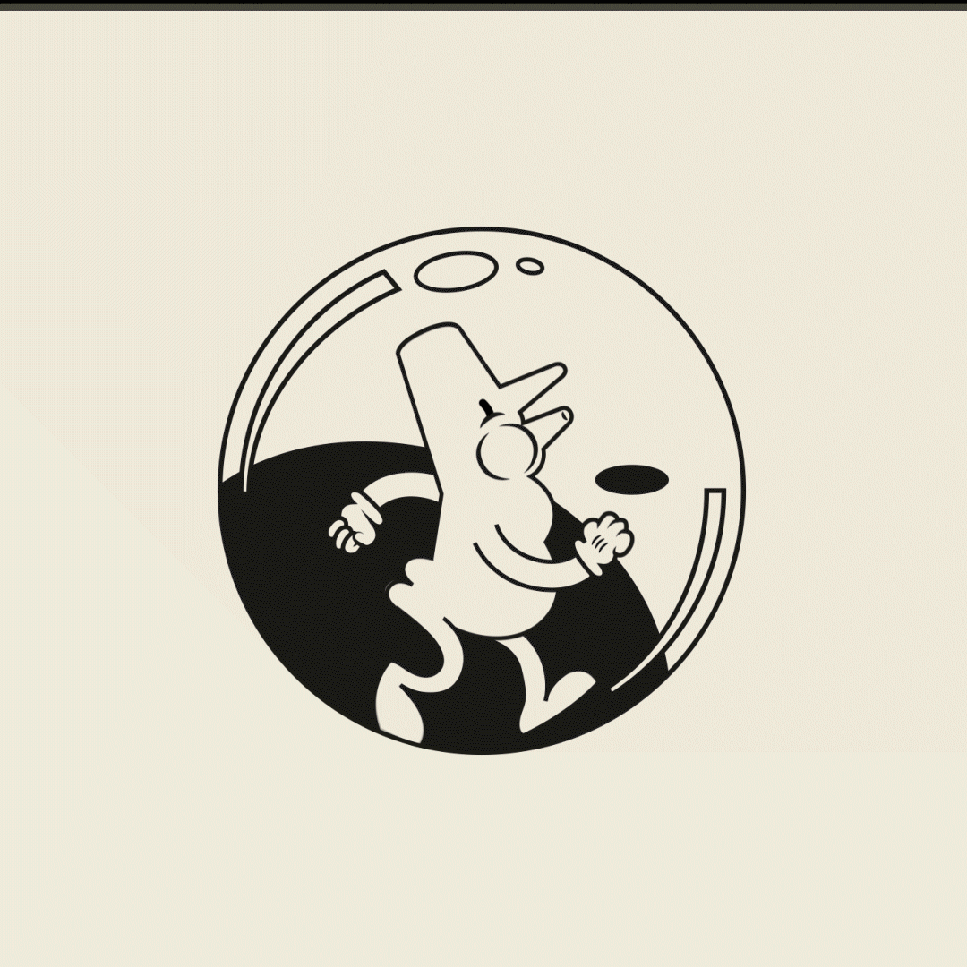 Animation: Chalk Boy in a bubble
