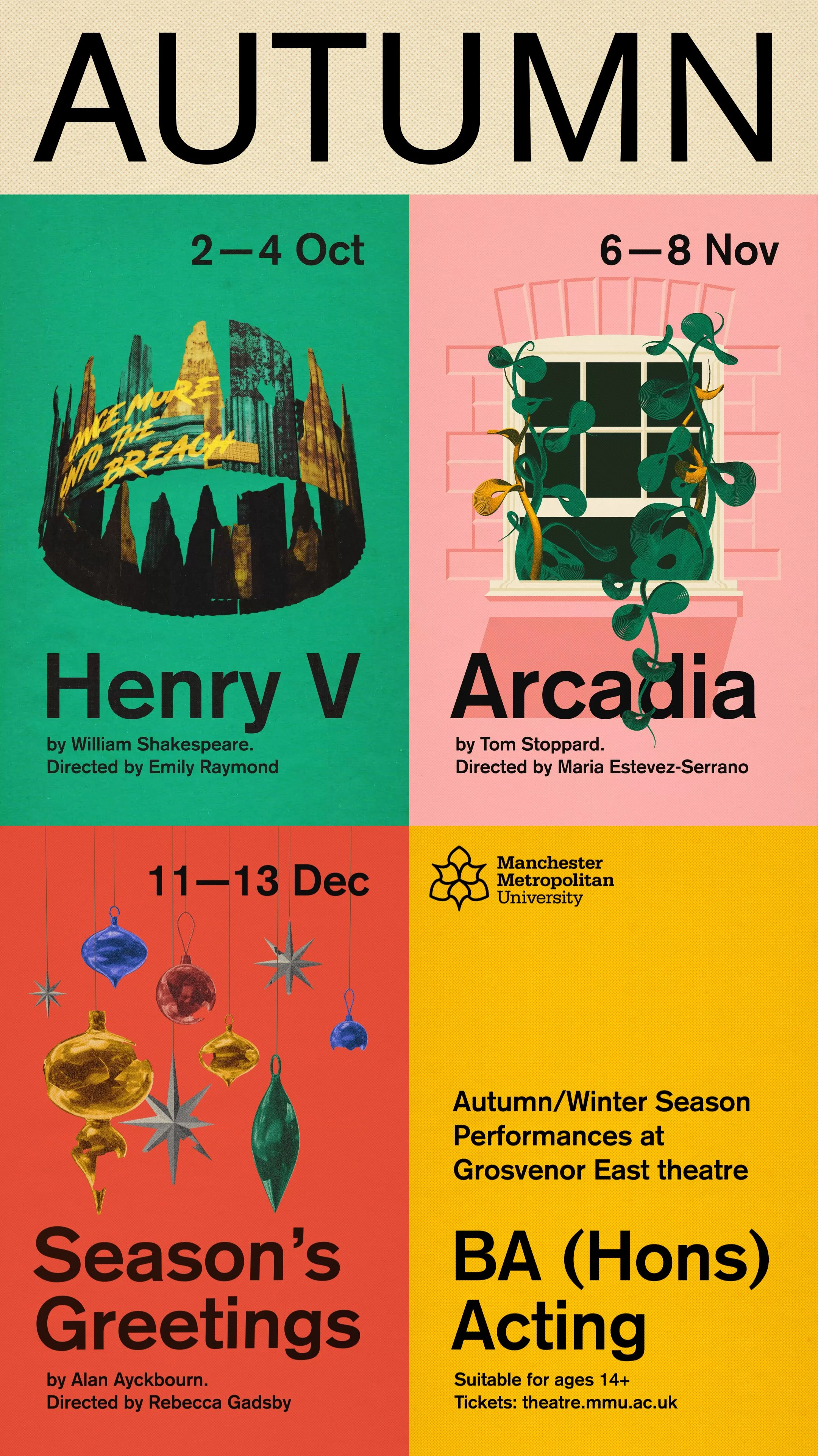 Manchester School of Theatre Autumn/Winter Season 2025: Kinetic Poster