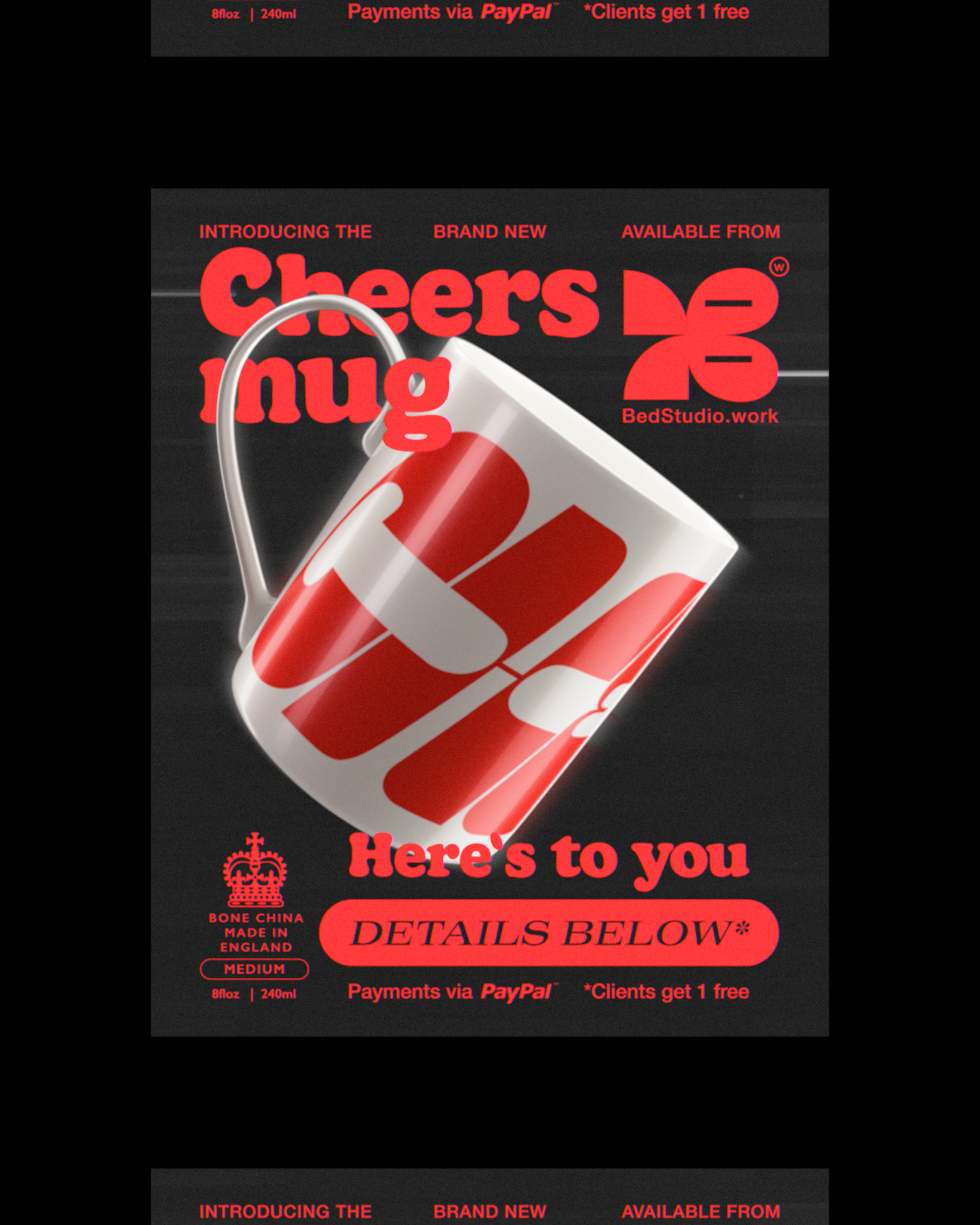 Cheers mug available now — £18.50 inc. P&P in the UK — Email me at hellojakeb@gmail.com if you would like one