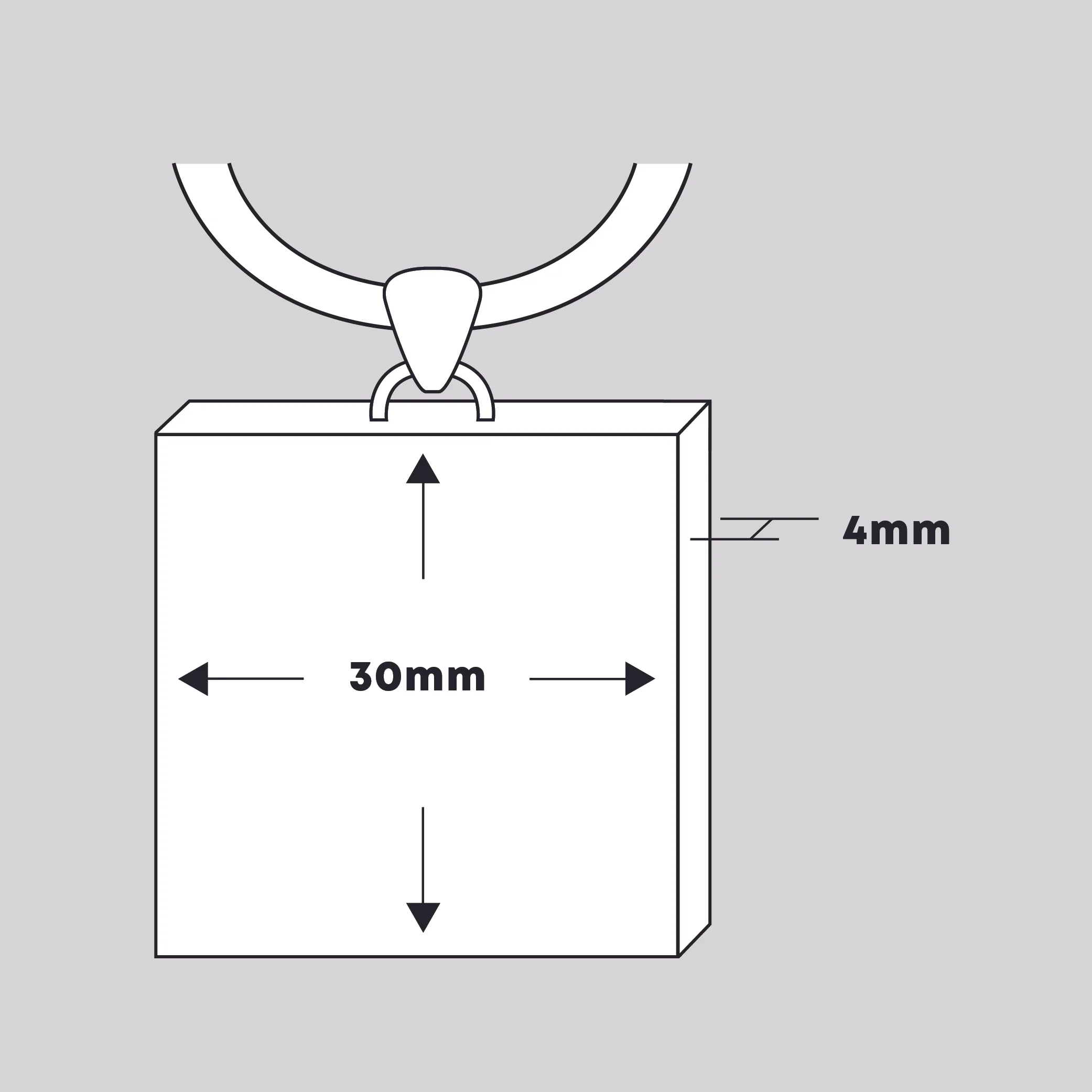 Custom Pendant: Sterling Silver (30x4)