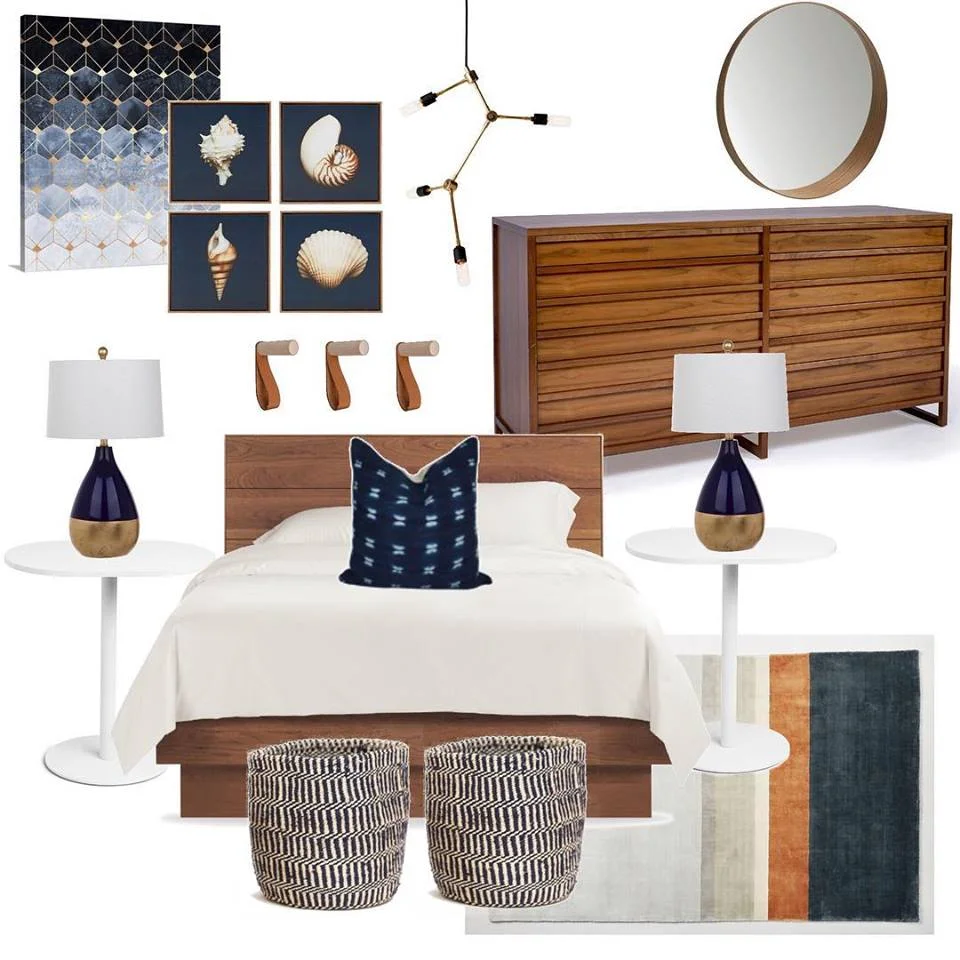 Navy Master Bedroom