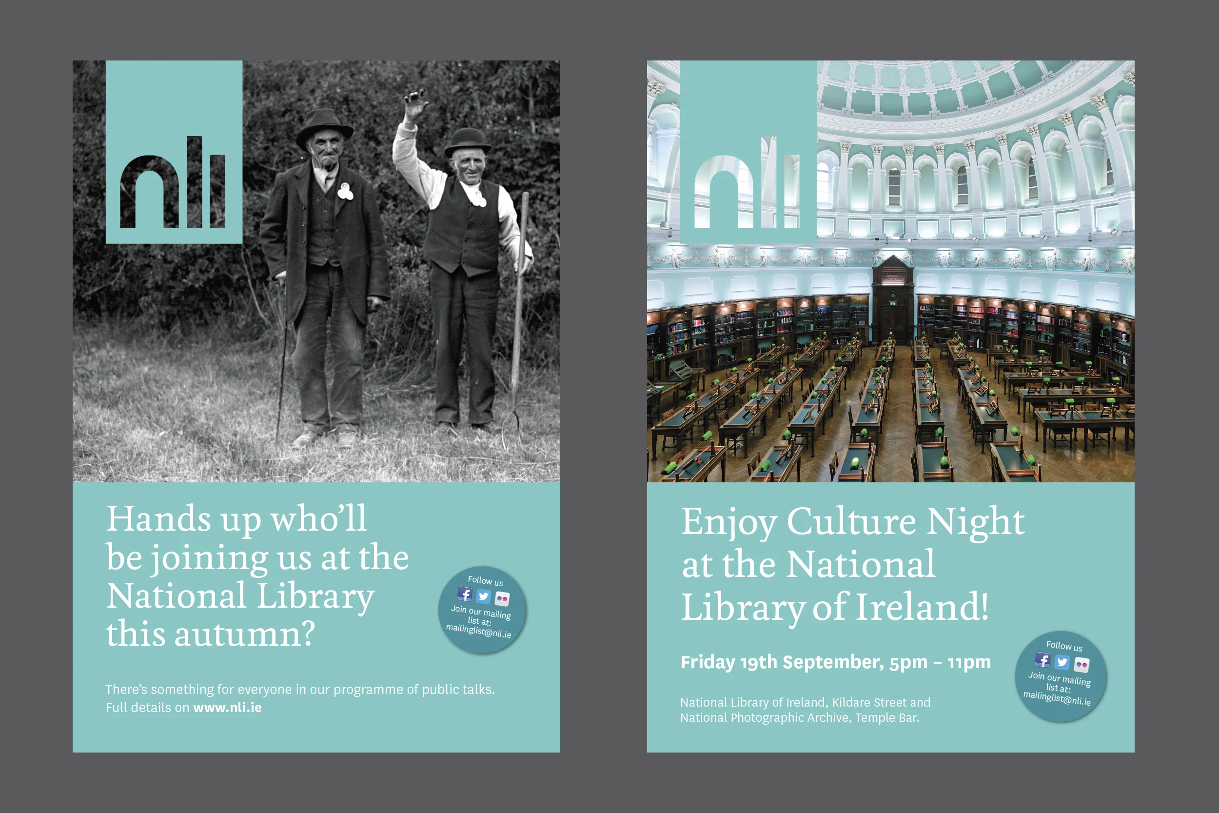  National Library of Ireland  Brand design and art direction  
