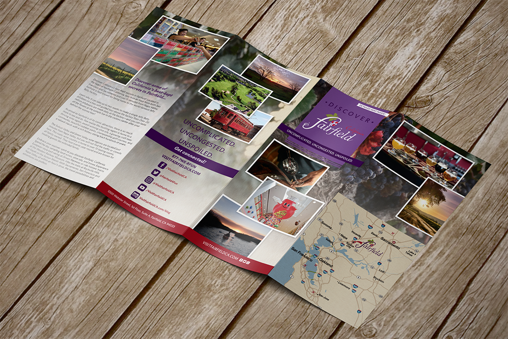  Visit Fairfield, California gatefold brochure [outside]. 2018 