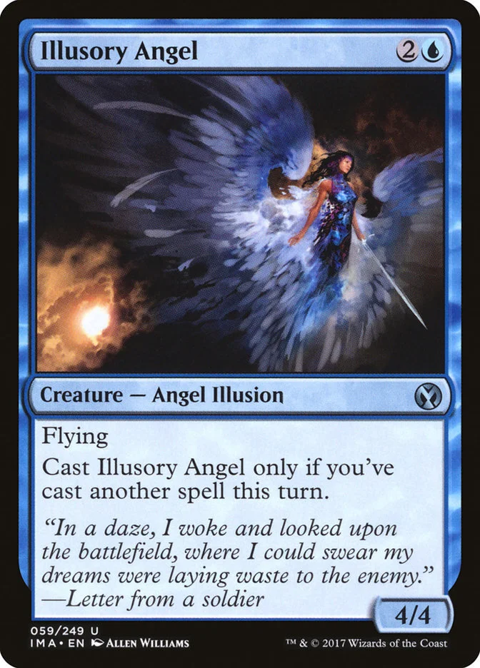 mtg angel cards Magic: the Gathering 60-Card Theme Deck exile up to two target artifacts and/or enchantments. Allen Williams Illusory Angel for