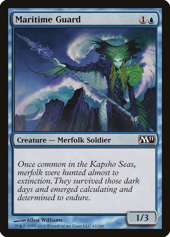Magic the Gathering Artist Proof card of Maritime Guard  Allen Williams  Studio