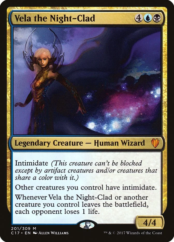 Allen Williams Magic the Gathering Vela the Night-Clad Artist Proof Card Allen Williams Studio Allen Williams Magic the Gathering Vela the Night-Clad Artist Proof Card Allen Williams Studio