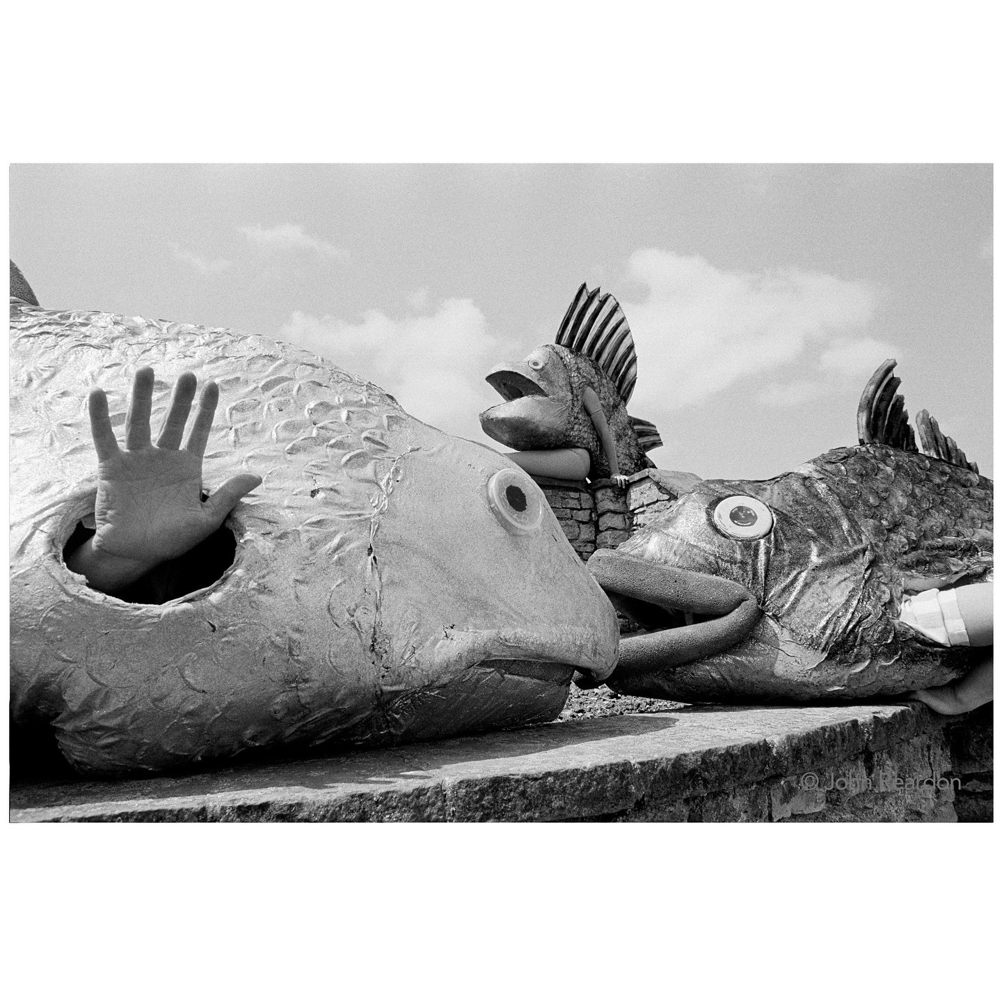 The Company of the Imagination was an environmental arts theatre group based in Norwich, known for producing innovative and captivating performances, (particularly for children and family audiences.) 

Photographed here rehearsing their fantasy play,