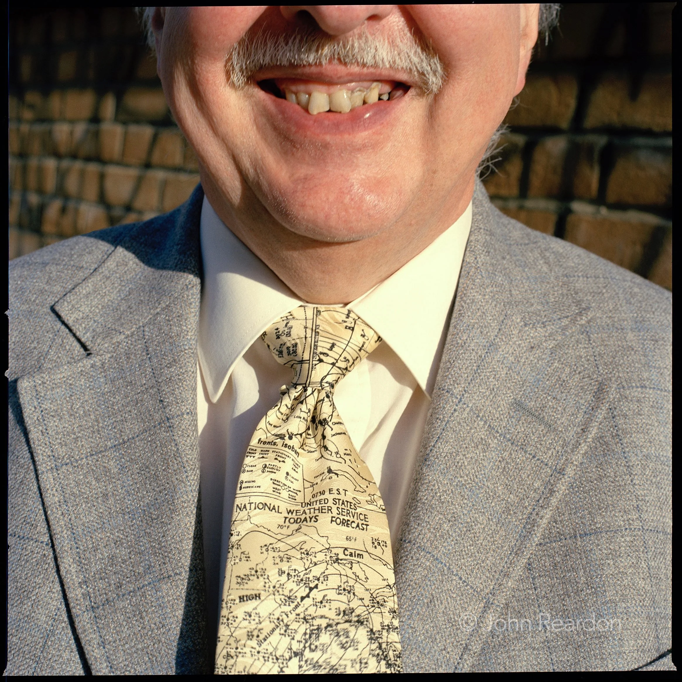 Michael Fish.

Photograph &copy; John Reardon, 2004.

Follow @johnreardonarchive for more unpublished &amp; archive materials

#MichaelFish #weatherman
#meteorologist #TVweatherman @MichaelFishTV