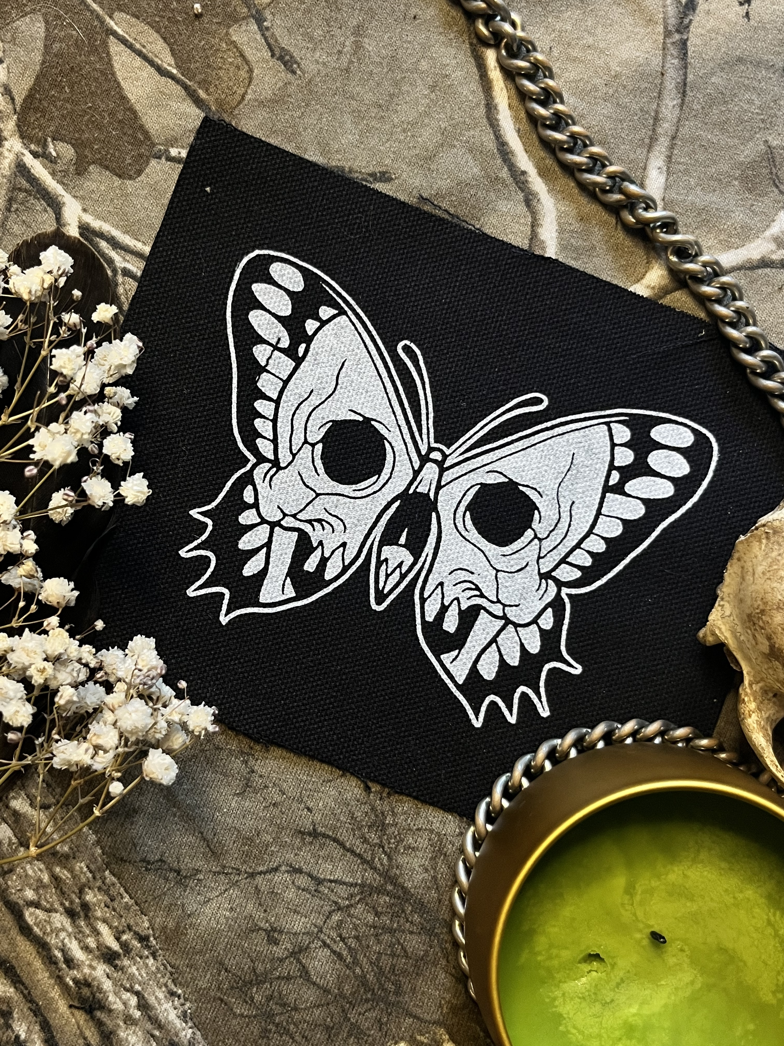 Skull Butterfly Patch
