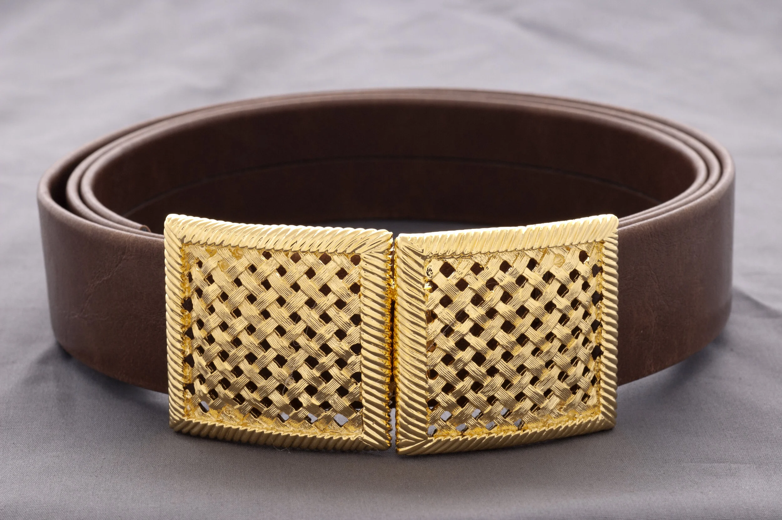 Square Lattice/ Gold Interchangeable Buckle