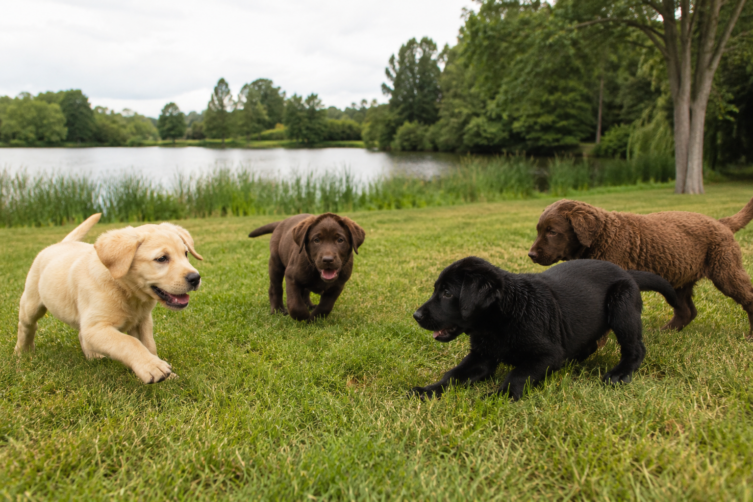 Puppy Photo of Labrador Retrievers and Chesapeake Bay Retriever.PNG