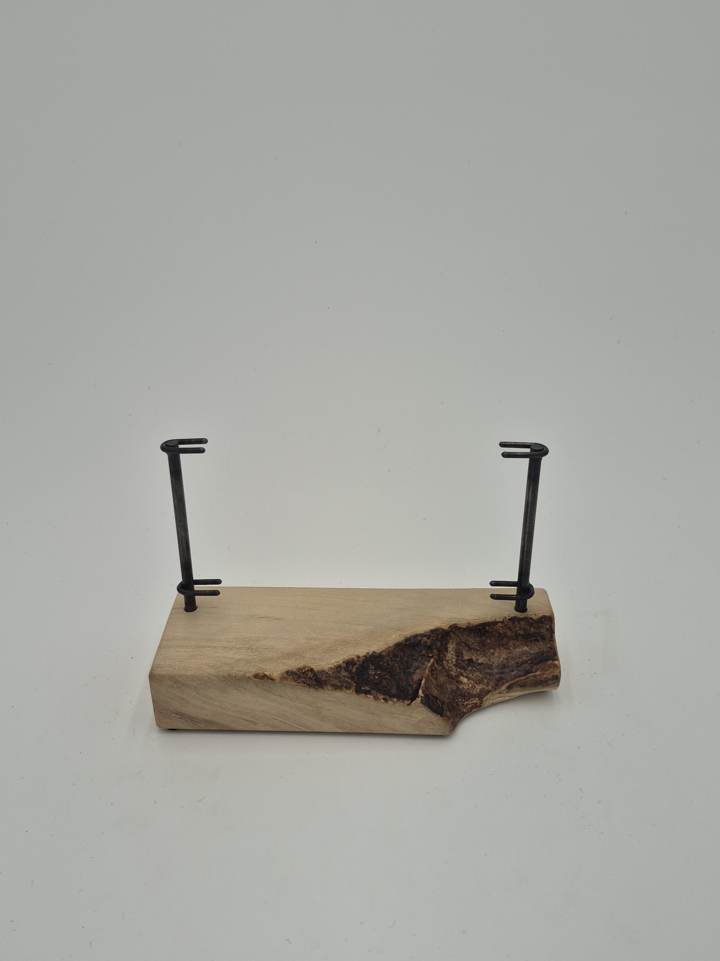 6" wide glass stand on poplar