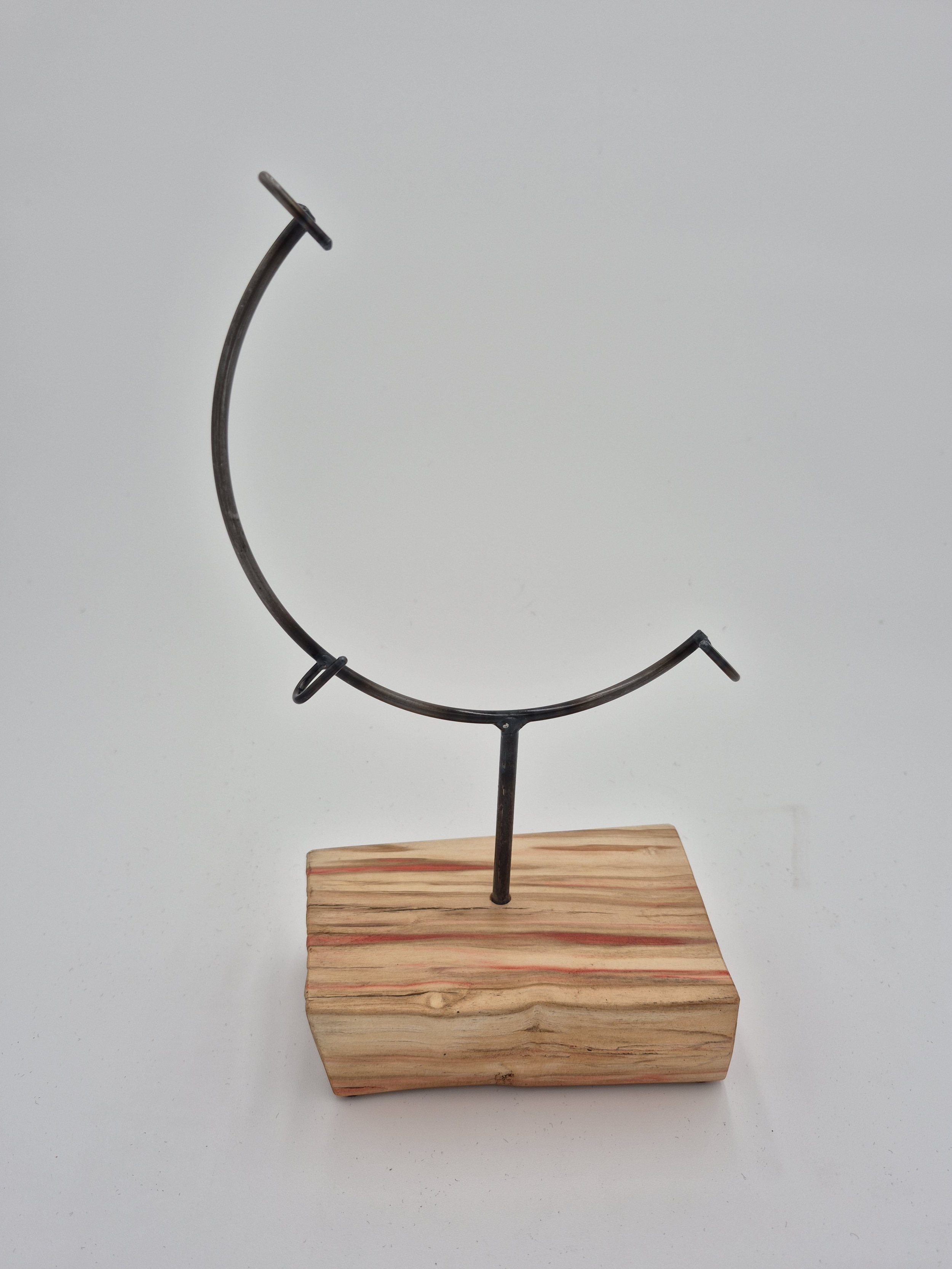 8" glass stand on boxelder
