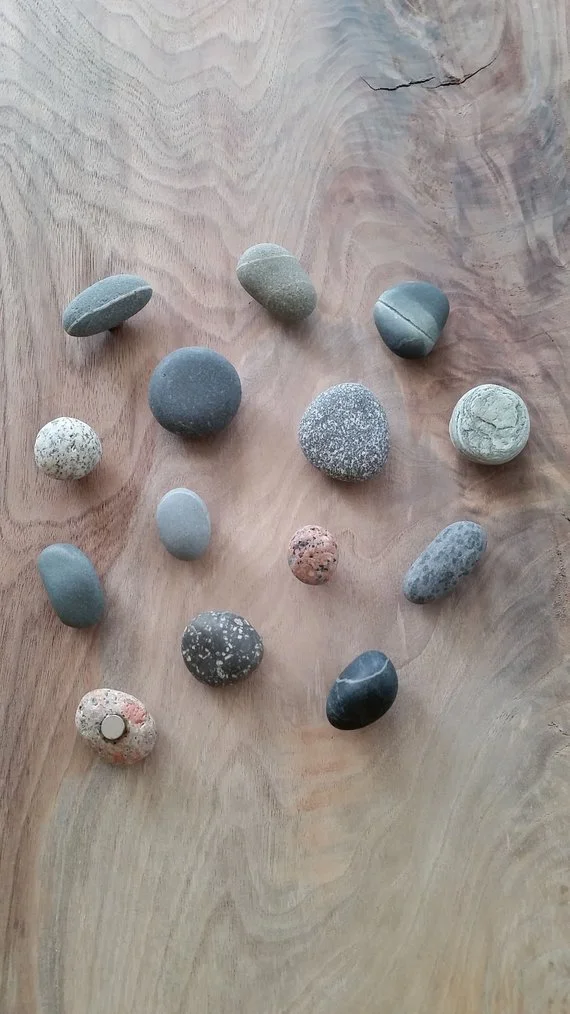 maine beach pebble magnets (set of 6)