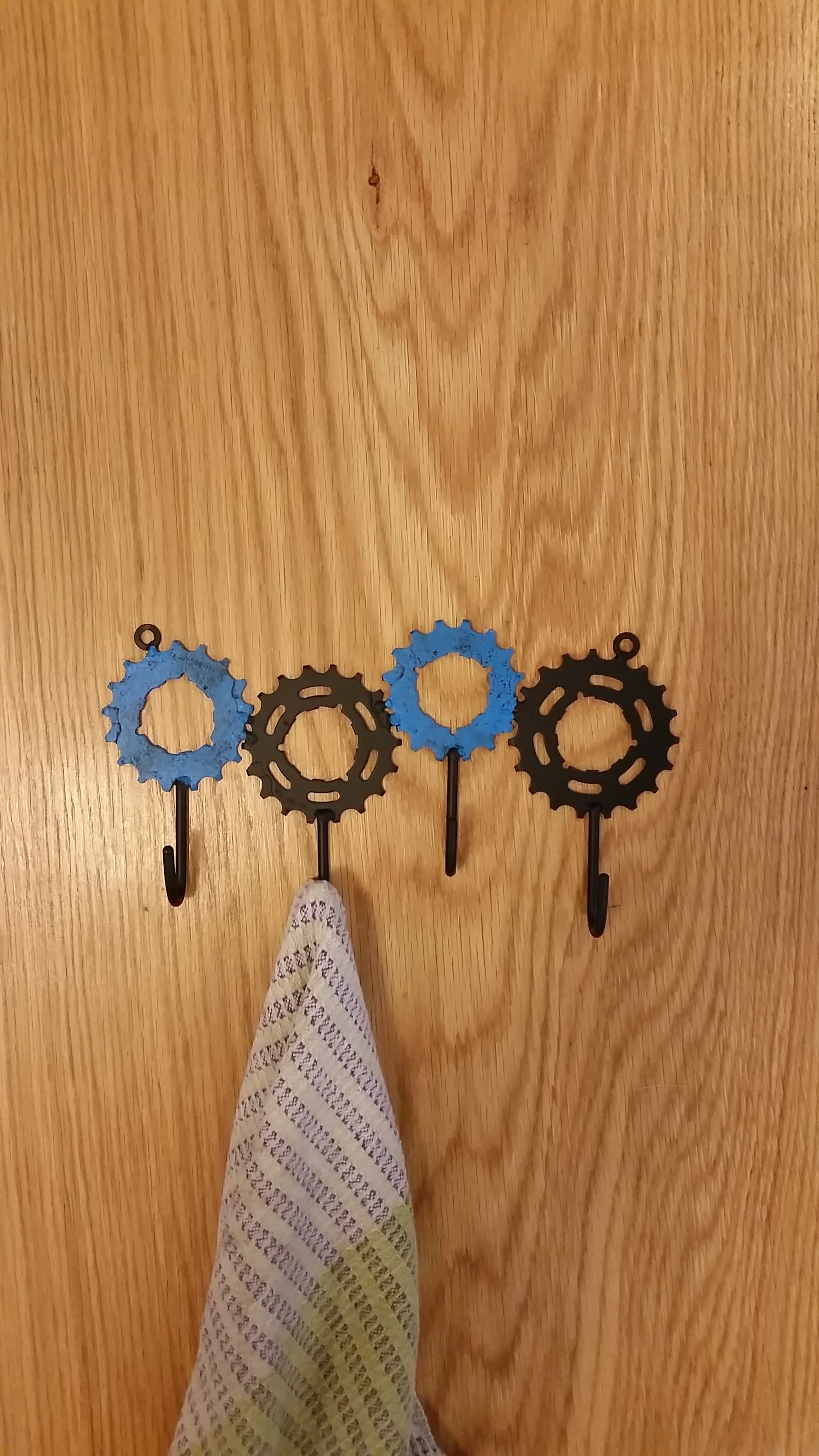 heavy recycled bike gear quad hooks