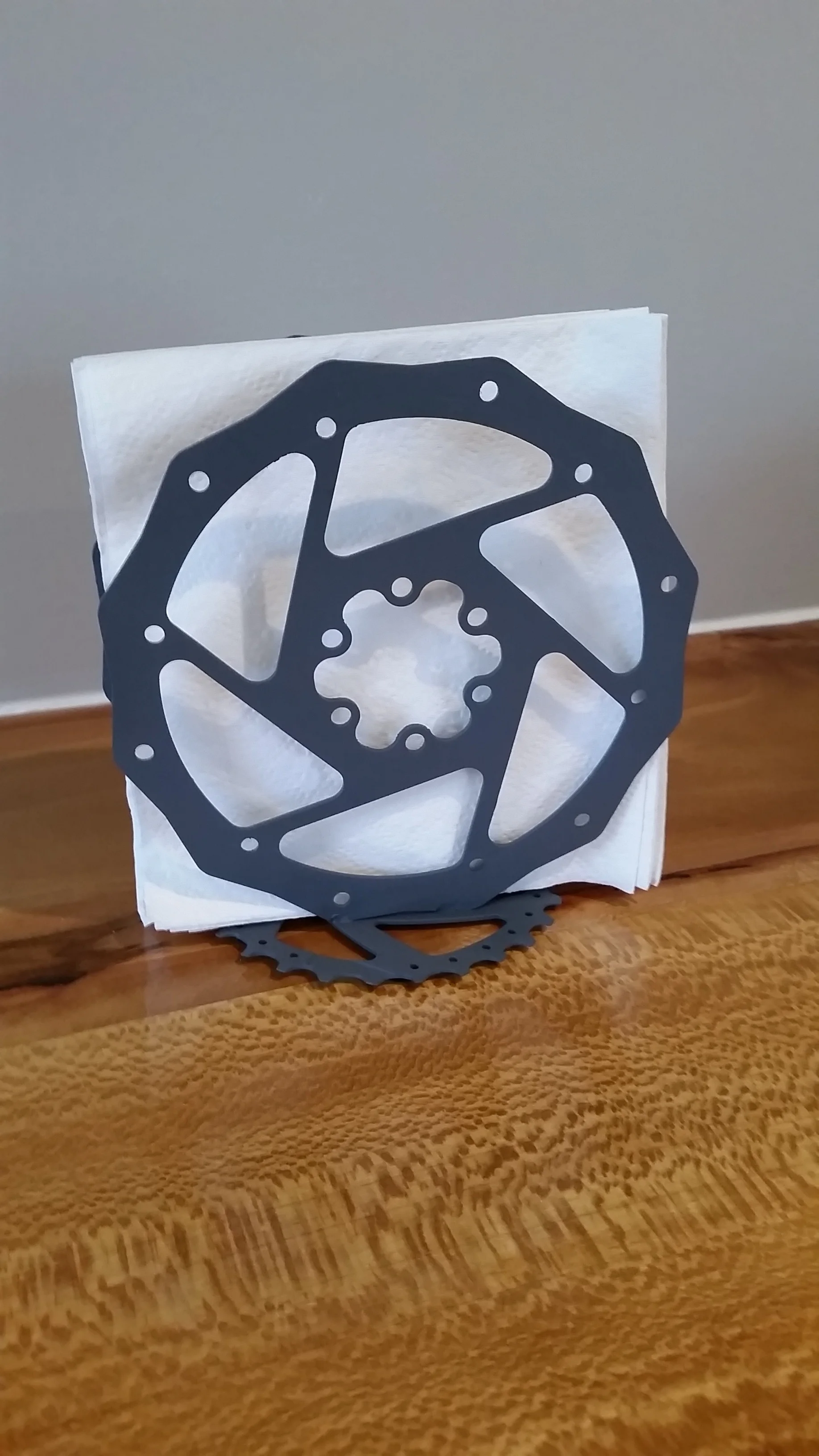 mountain bike rotor napkin holder